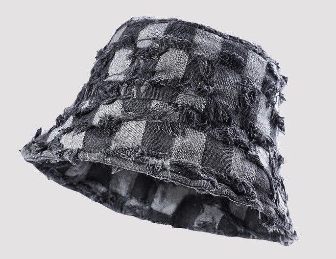 Vintage Checkerboard Plaid Distressed Bucket Hat Size ONE SIZE - 2 Thumbnail