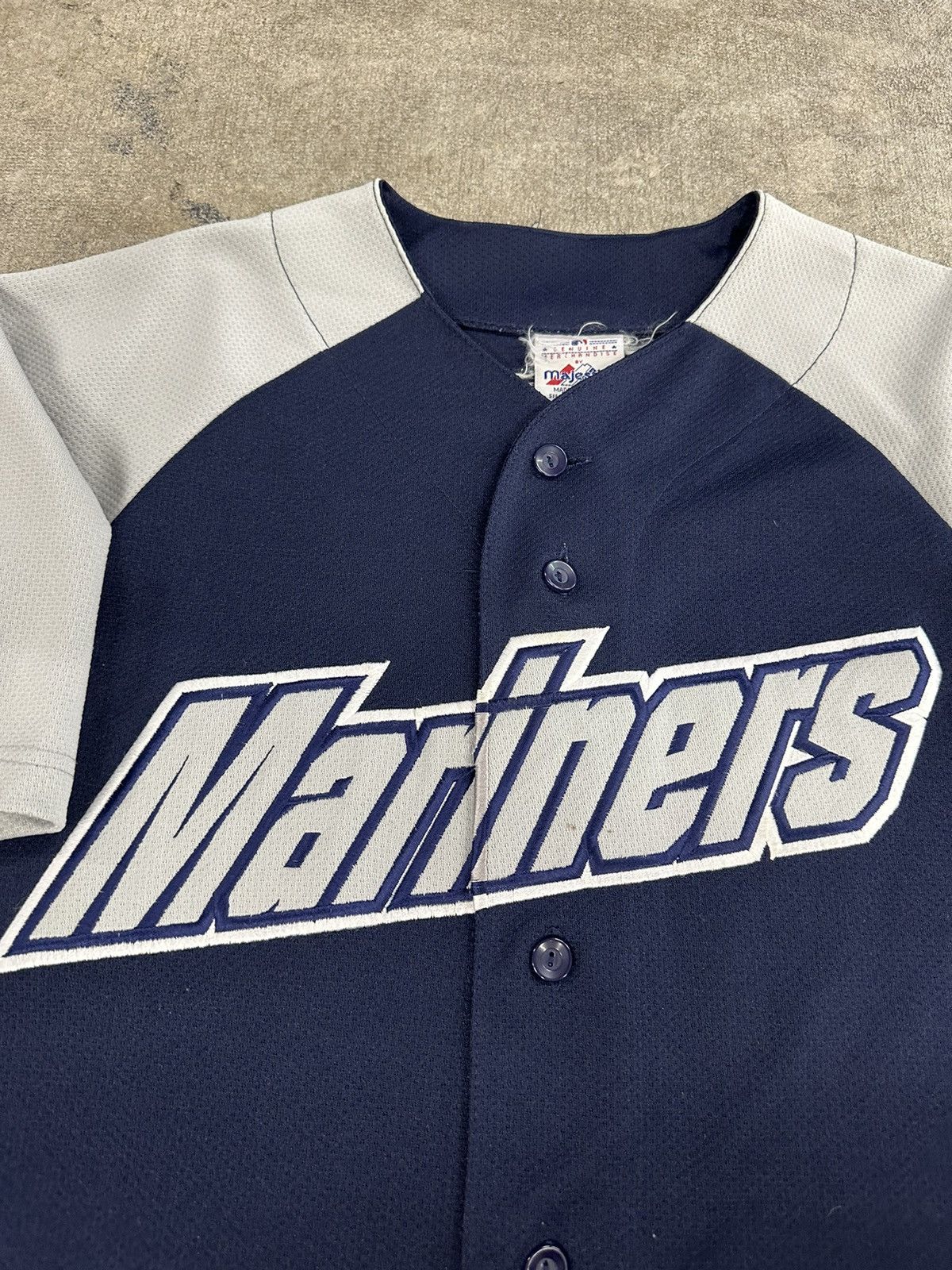 MLB × Majestic × Vintage Vintage 90s Majestic Seattle Mariners MLB Baseball Jersey Size US XL / EU 56 / 4 - 4 Thumbnail