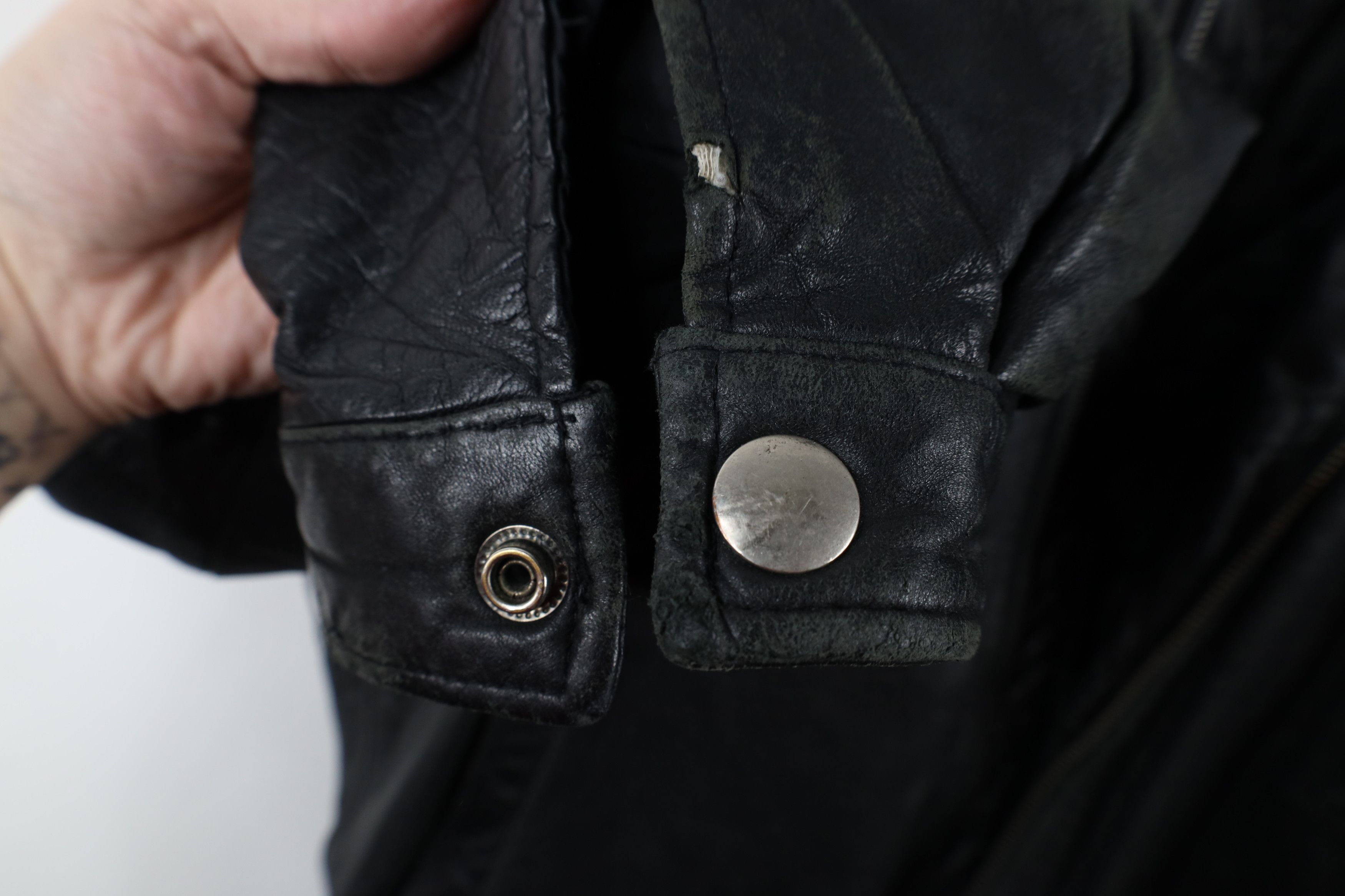 Vintage Vintage 90s Streetwear Quilted Leather Jacket Black AS IS Size US XXL / EU 58 / 5 - 7 Thumbnail