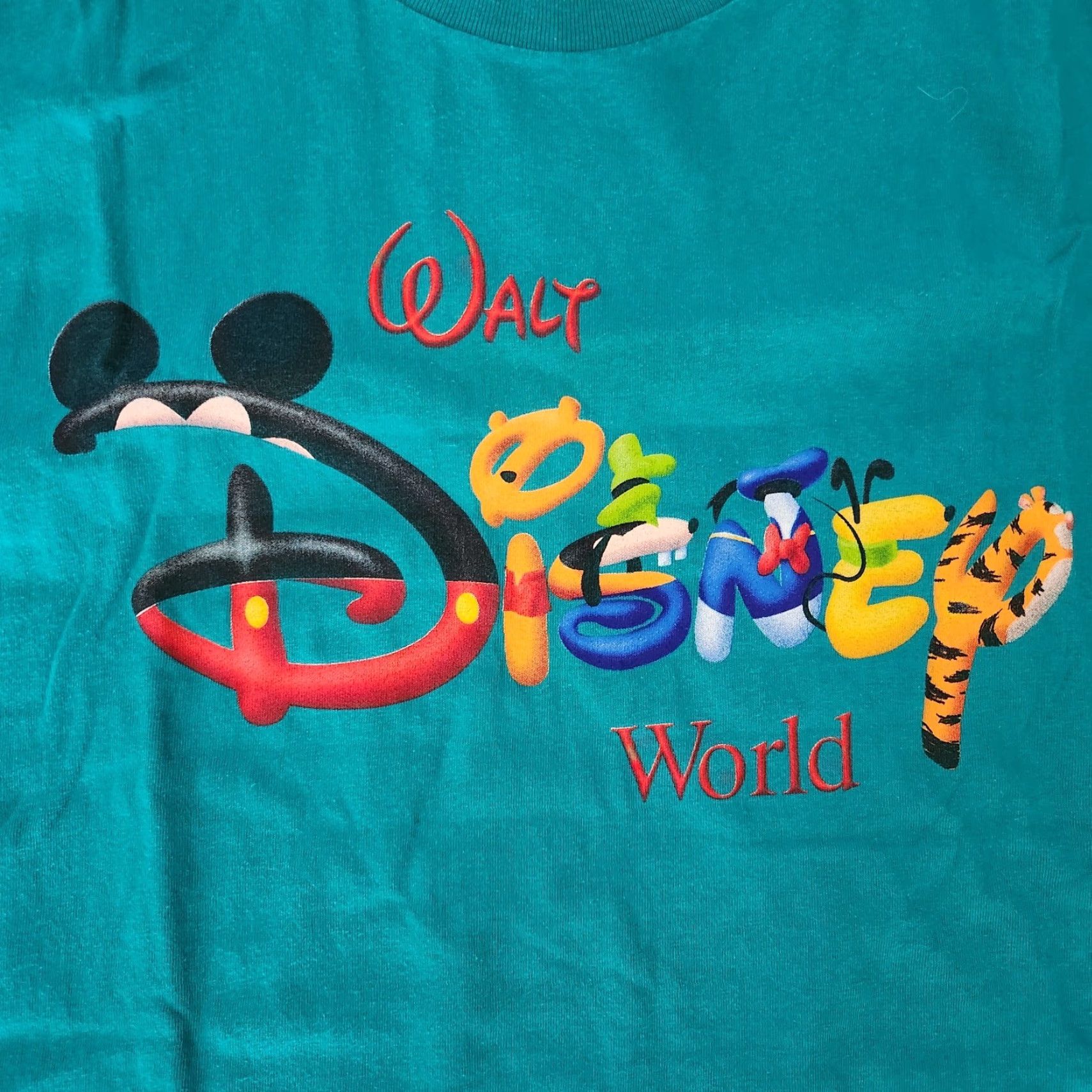 Disney VINTAGE Mickey Inc Disney World T-Shirt Mens XL Green Spellout Logo 90s Disney Mickey Goofy Minnie Shirt Tee Logo Mens Size US XL / EU 56 / 4 - 2 Thumbnail