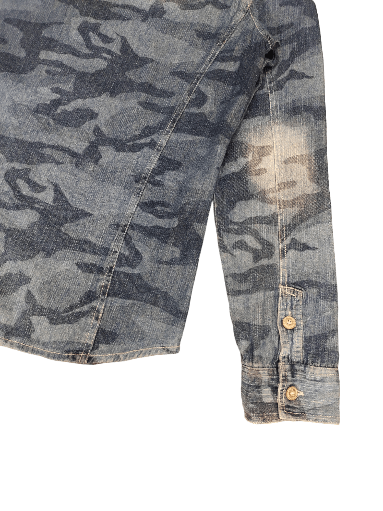 In The Attic In The Attic Homme Camo Double Pocket Denim Shirt Size US M / EU 48-50 / 2 - 10 Thumbnail