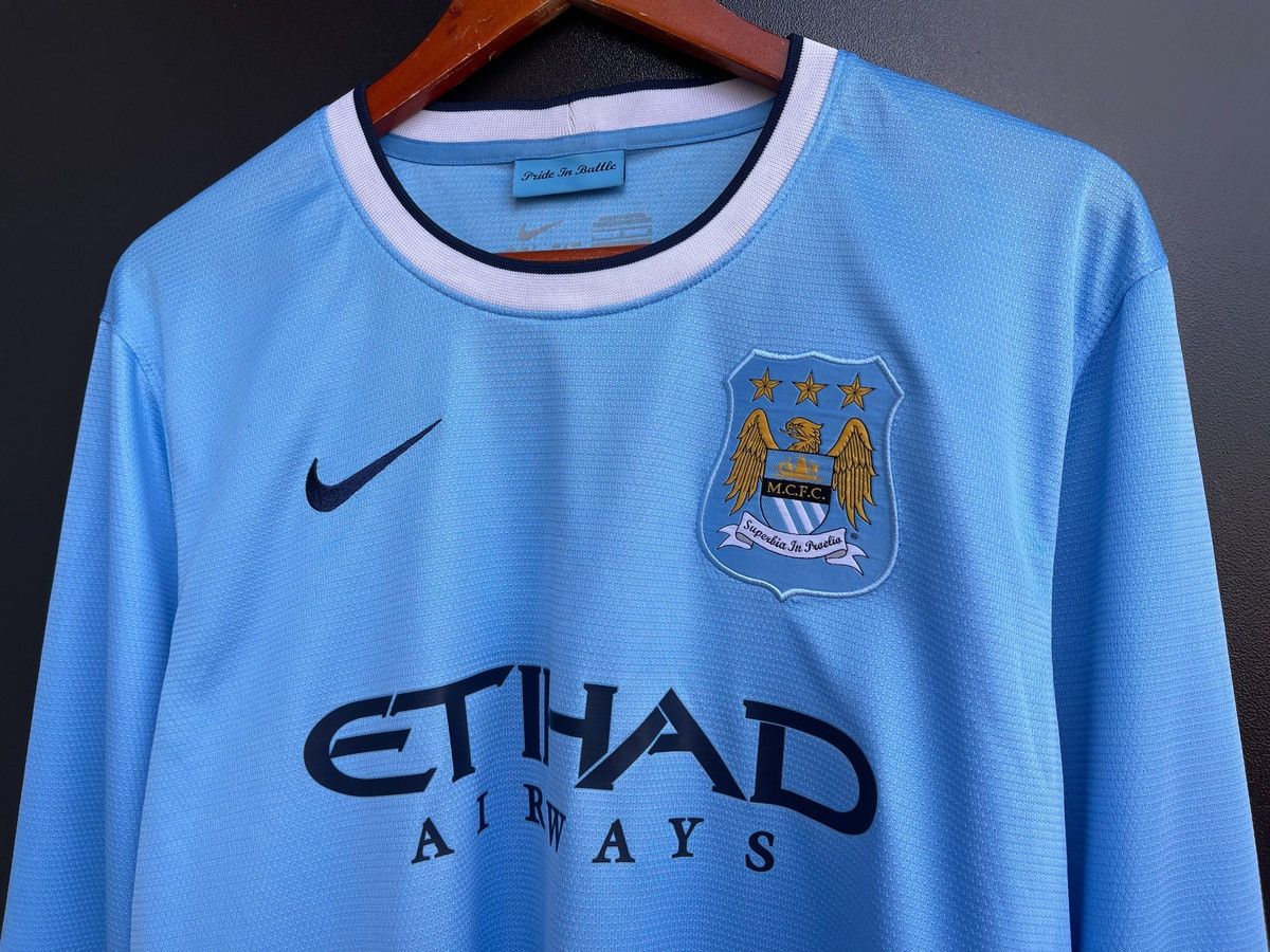 Nike Manchester City 2013 2014 Home Shirt Jersey Nike Long Sleeve Size US L / EU 52-54 / 3 - 2 Thumbnail