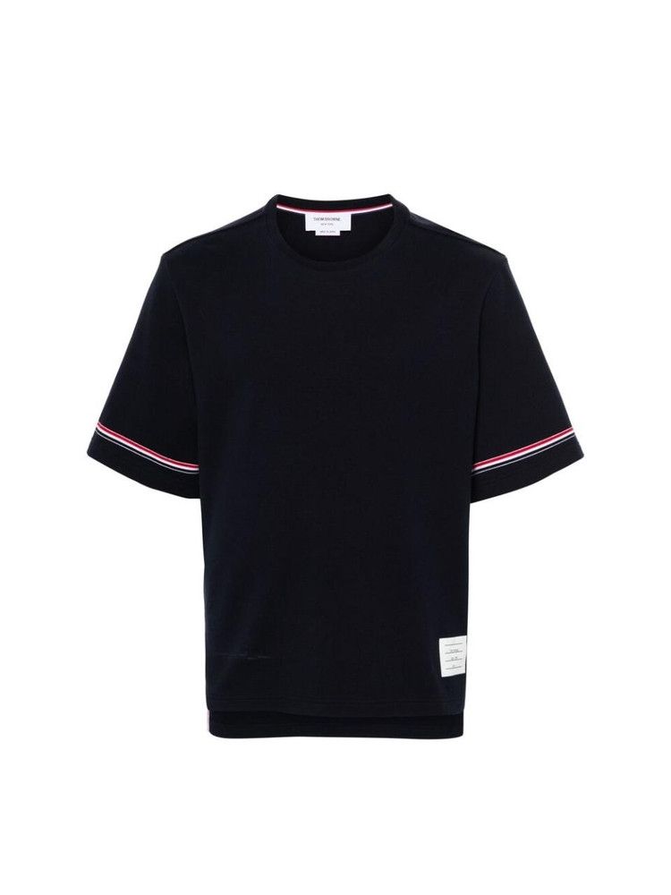 Thom Browne o1s22i1n1124 Rugby Fit T-Shirt in Navy Blue Size US M / EU 48-50 / 2 - 1 Thumbnail