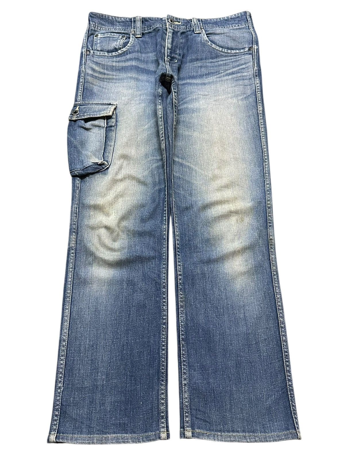 Johnbull Vintage Japan Johnbull Mud Wash Faded Whisker Style Jeans Size US 32 / EU 48 - 1 Thumbnail