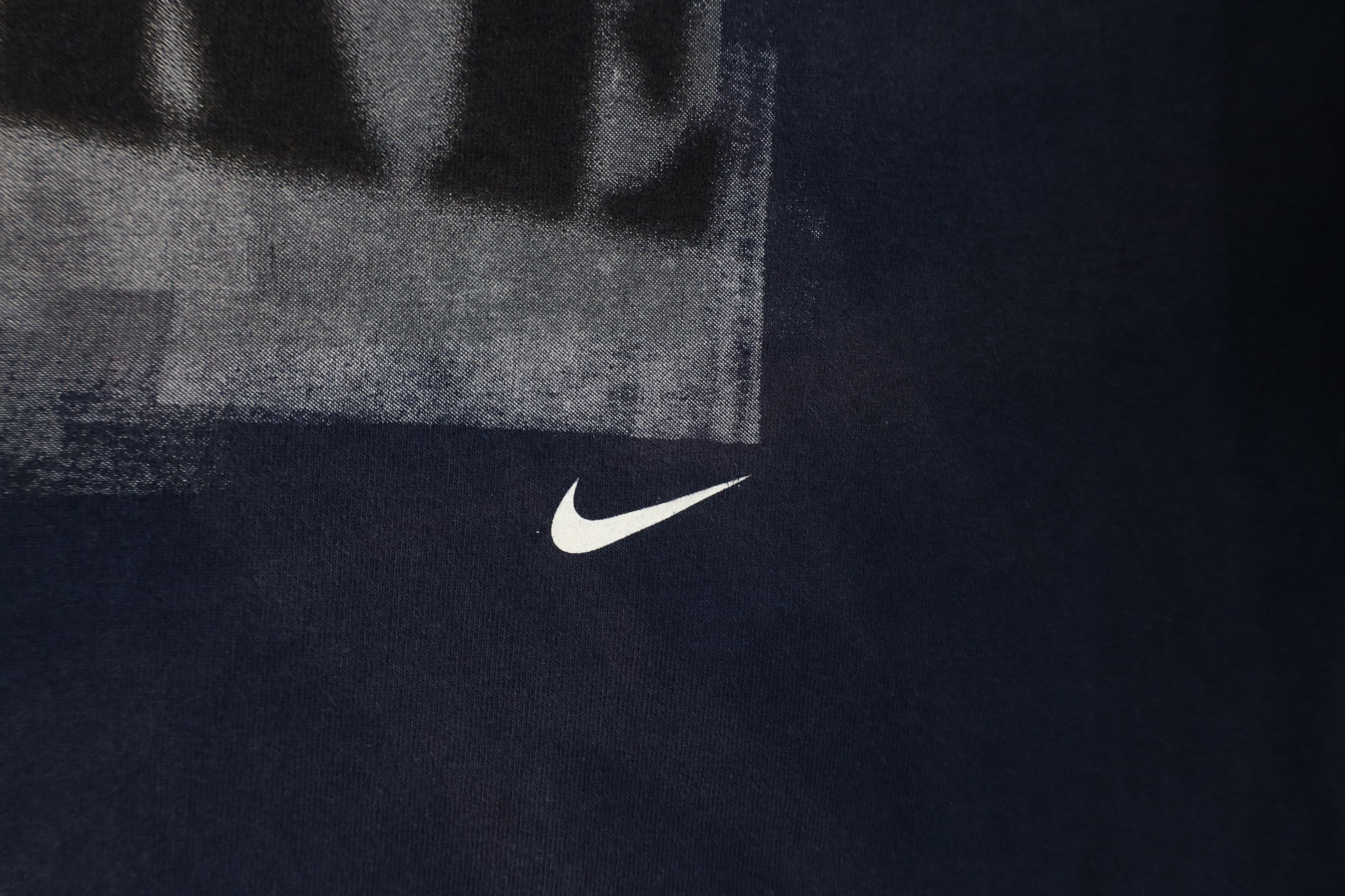 Nike × Vintage Vintage 90s Y2K Nike Scott Mini Swoosh Stencil T-Shirt Size US L / EU 52-54 / 3 - 5 Thumbnail