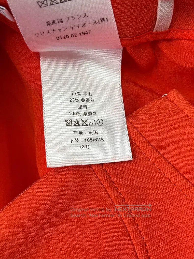 Dior Dior Orange-red silk wool short skirt Size 42" / US 20 - 7 Thumbnail