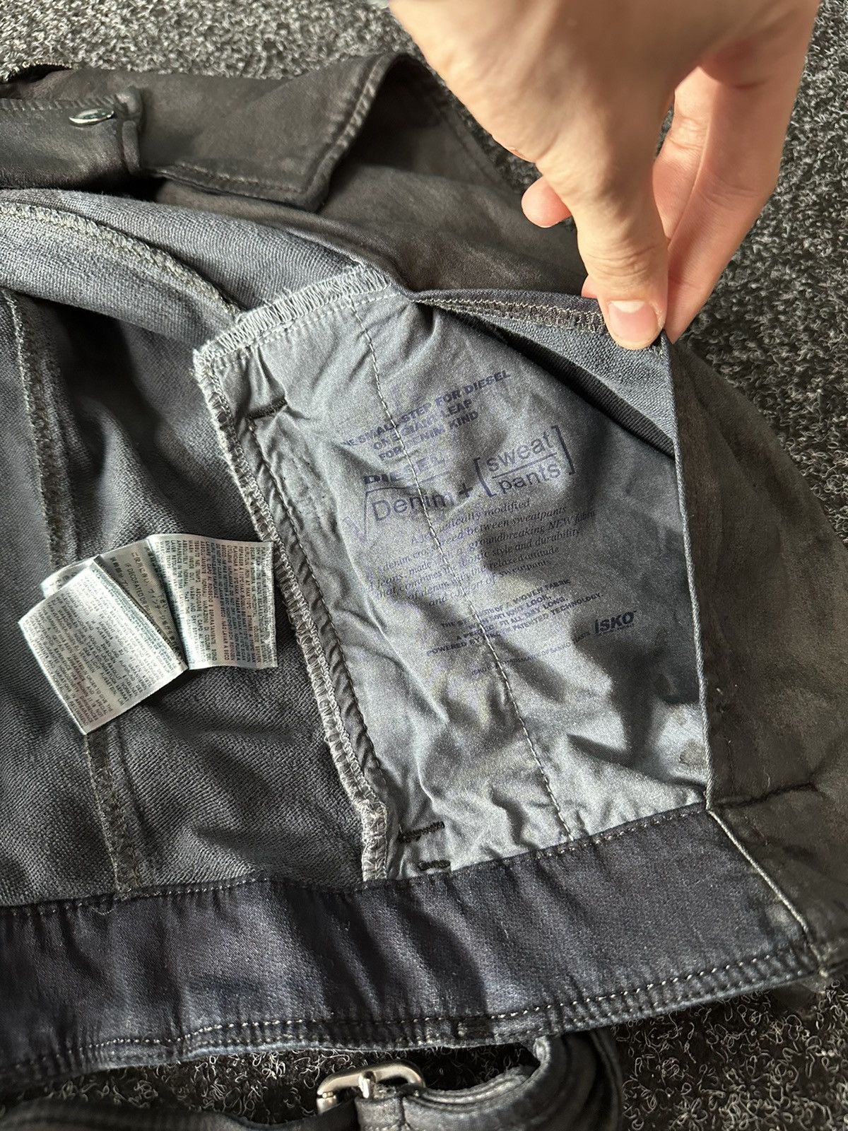 Diesel × If Six Was Nine 🚨AVANT-GARDE Diesel Rick Owen’s Opium Y2K LEATHER DENIM Size M / US 6-8 / IT 42-44 - 13 Thumbnail
