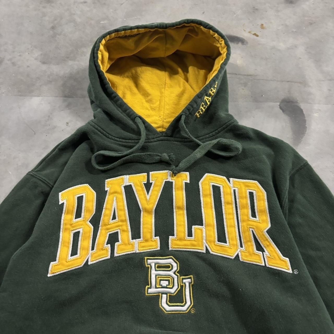 Vintage Crazy Vintage Y2K/2000s Green Baylor University College Essential Hoodie! Size M Size US M / EU 48-50 / 2 - 2 Thumbnail