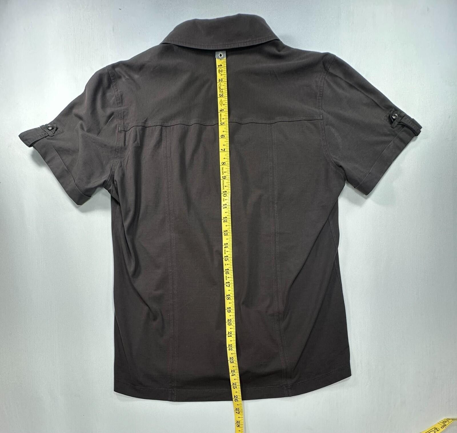 Hugo Boss Hugo Boss Slim Pockets Short Sleeve Button Up Brown Youth L Size ONE SIZE - 3 Thumbnail