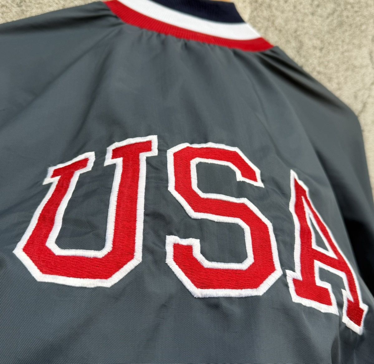 Lee VTG 80s USA Olympic Training Center Jacket Lee Nylon Bomber Size US L / EU 52-54 / 3 - 3 Thumbnail