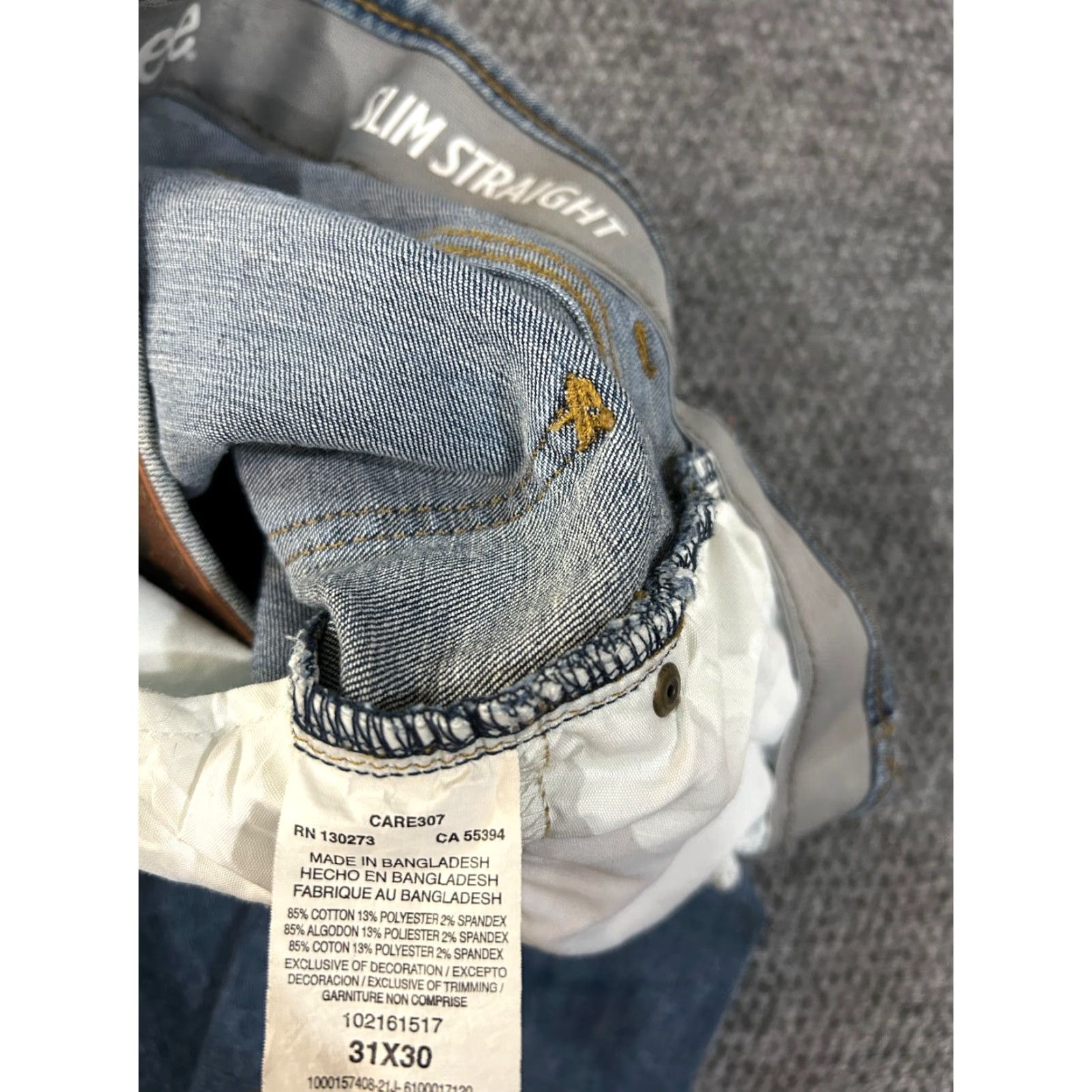Lee Lee Jeans Mens 31x30 Slim Straight Denim Blue 5-Pocket Regular Cotton Size US 31 - 5 Thumbnail