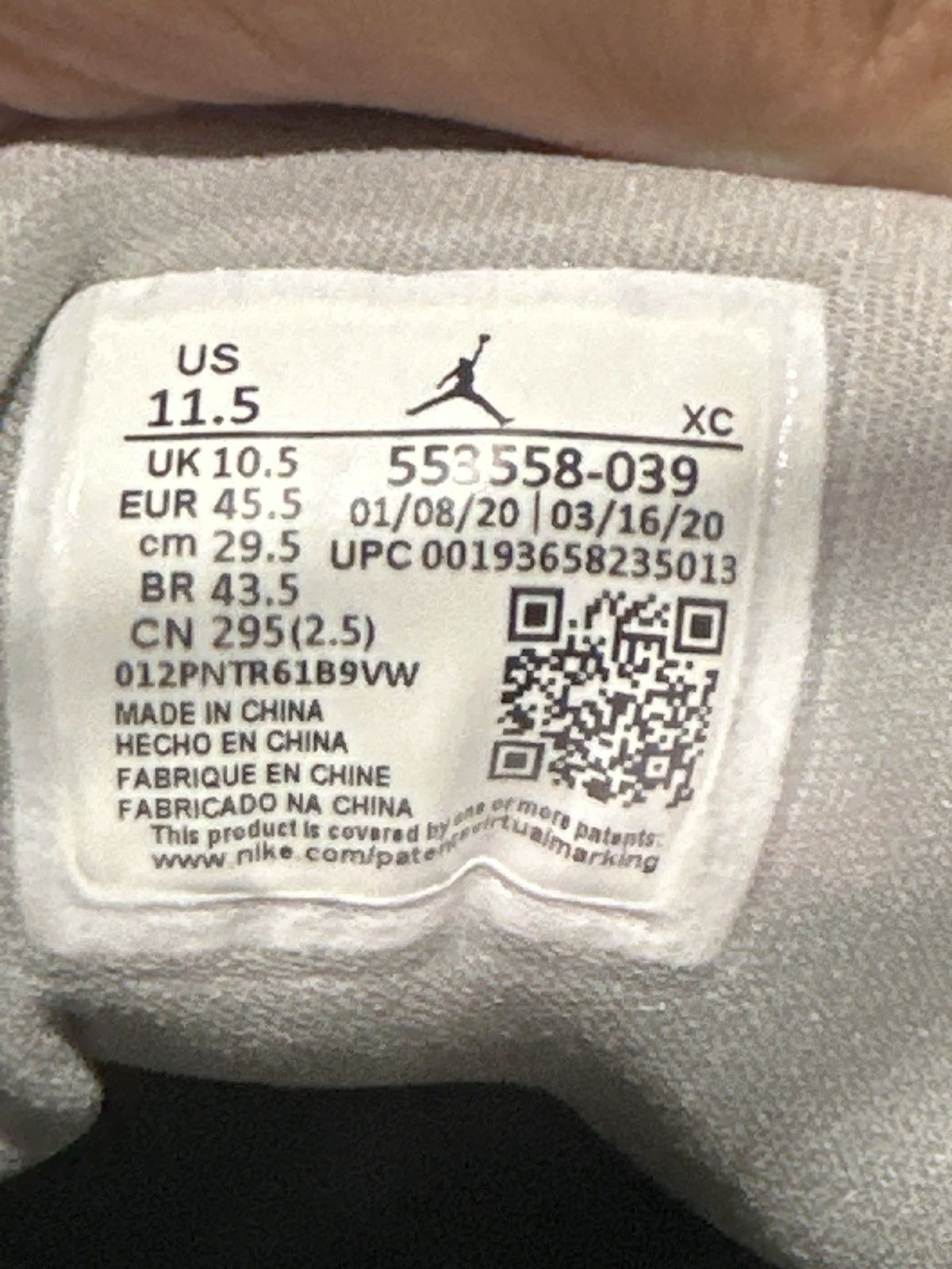 Jordan Brand × Nike Air Jordan 1 Low 'Smoke Grey’ Size US 11.5 / EU 44-45 - 6 Thumbnail