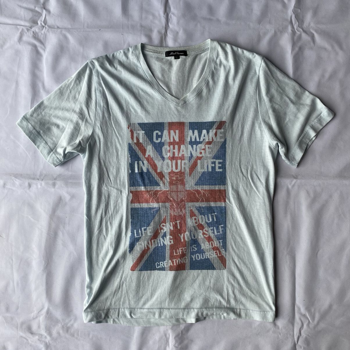 If Six Was Nine × Japanese Brand × Le Grande Bleu (L.G.B.) Japanese Crazy England Poem Tees Size US L / EU 52-54 / 3 - 1 Thumbnail