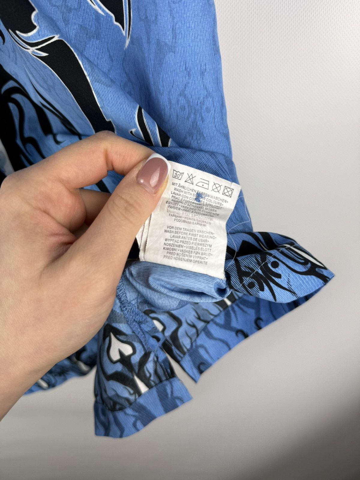 Other Fishbone Tribal Dragon Overprinted Y2K Crazy Button Up Shirt Size US L / EU 52-54 / 3 - 16 Thumbnail