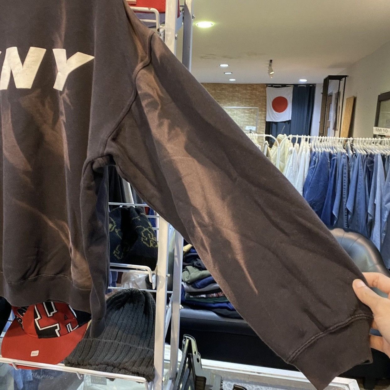 DKNY DKNY Jeans Big Logo Faded Style Sweatshirt Size US L / EU 52-54 / 3 - 6 Thumbnail