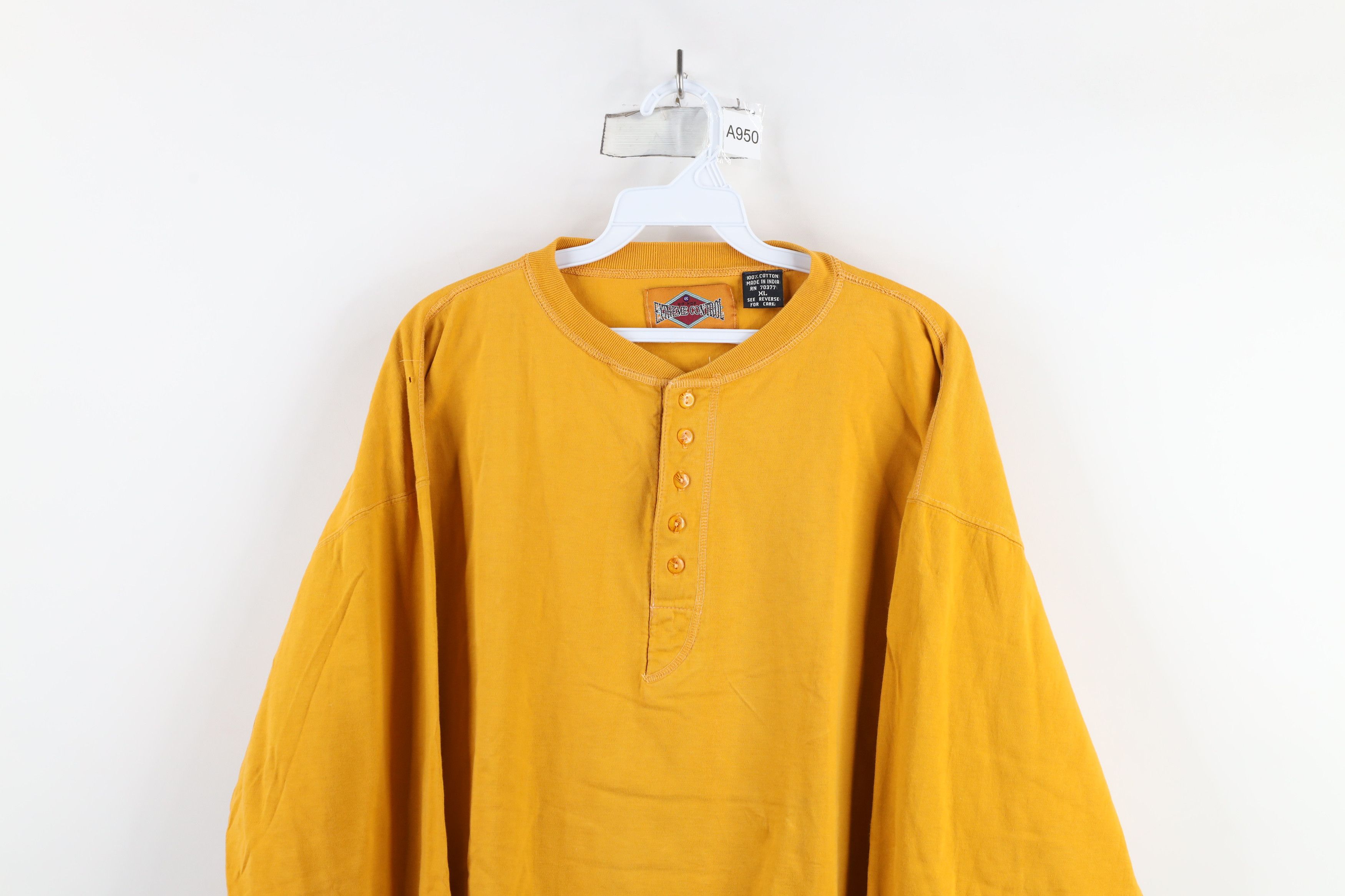 Vintage Vintage 90s Streetwear Dye Long Sleeve Henley T-Shirt Size US XL / EU 56 / 4 - 2 Thumbnail