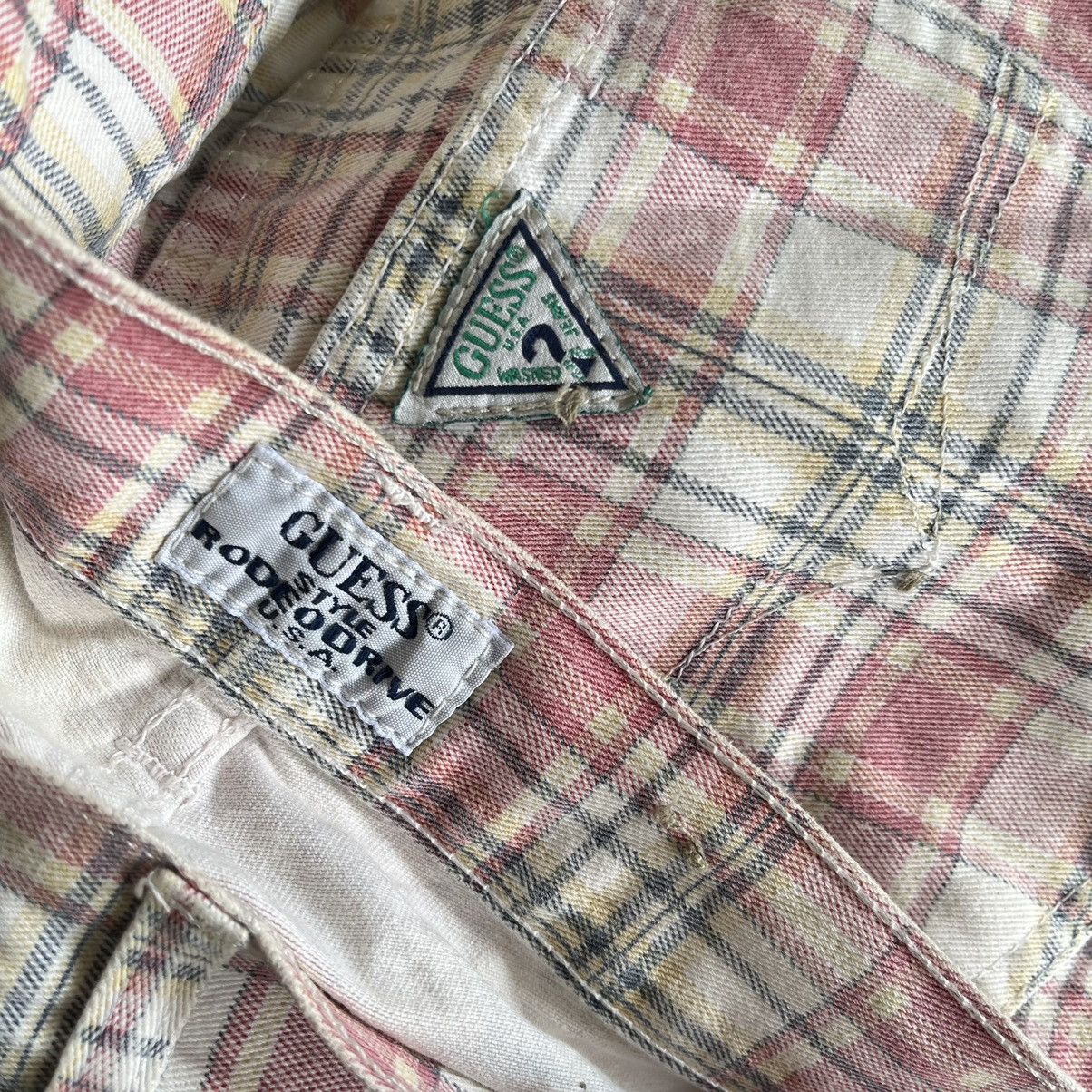 Guess × Vintage Vintage 80s Gues Georges Marciano Tartan Size US 31 - 12 Thumbnail