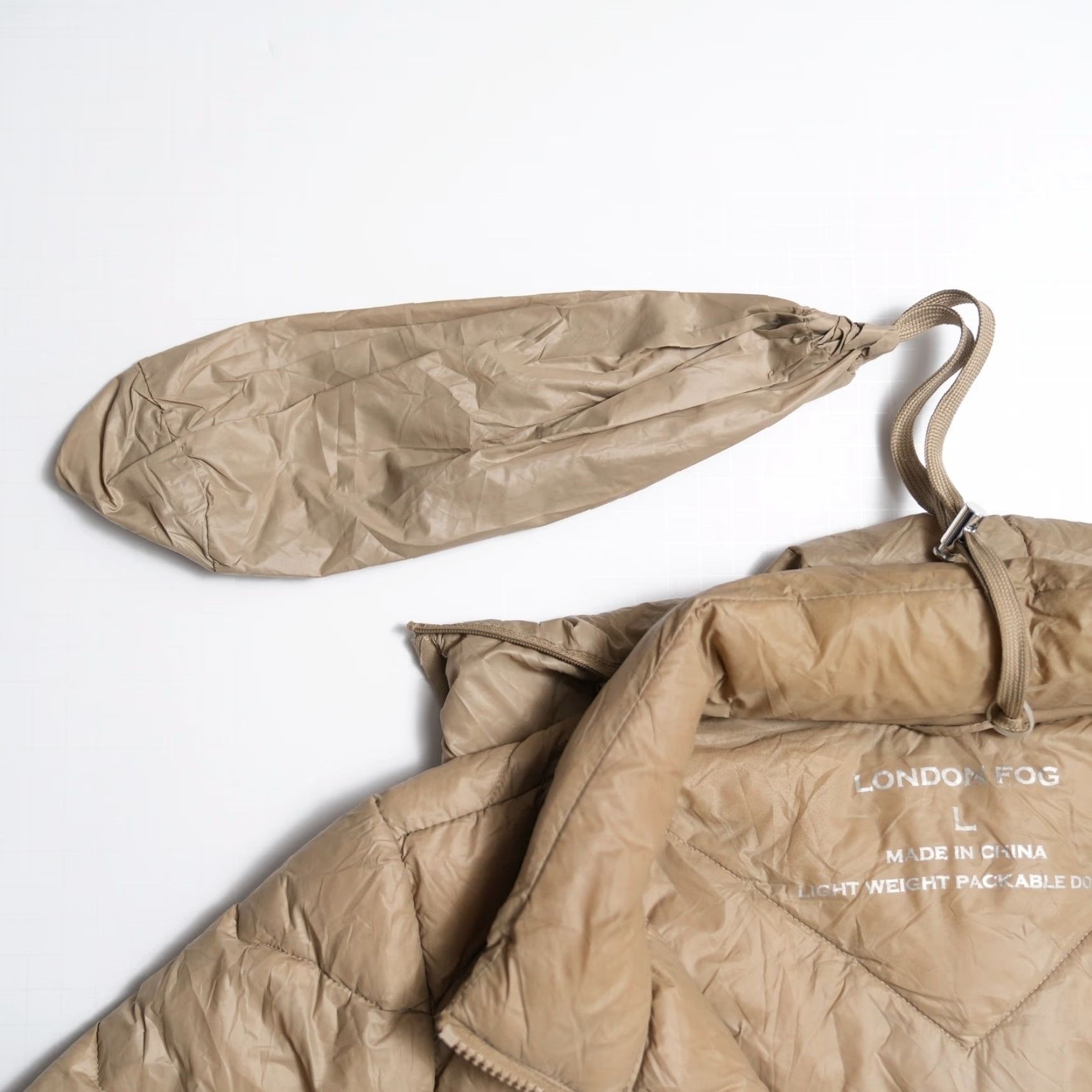 London Fog London Fog Puffer Jacket Womens Large Beige Zip Size L / US 10 / IT 46 - 4 Thumbnail