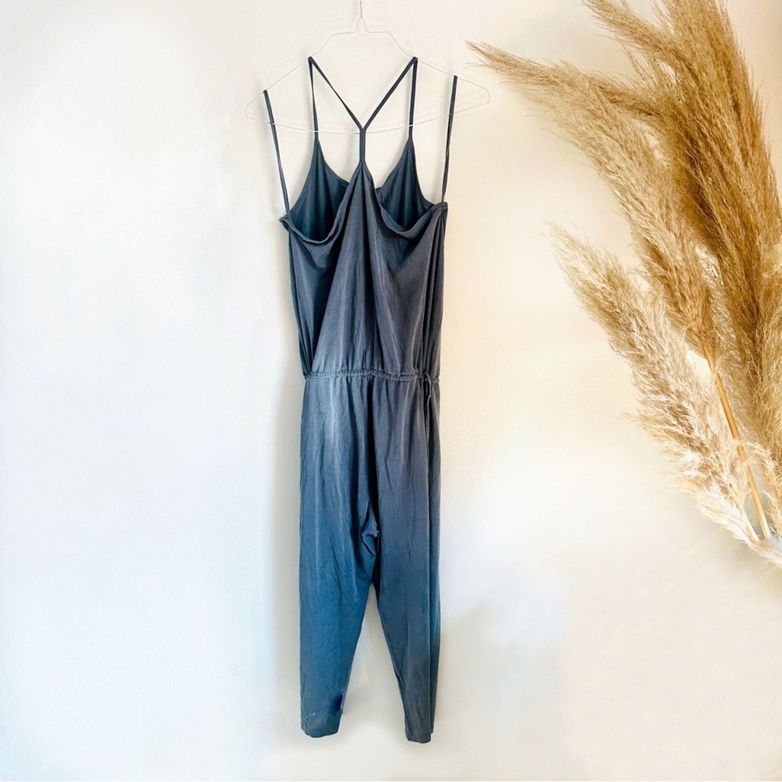 Gap GAP Grey Blue Tie Racerback Tank Top Slim Jumpsuit Romper Size 28" / US 6 / IT 42 - 5 Thumbnail