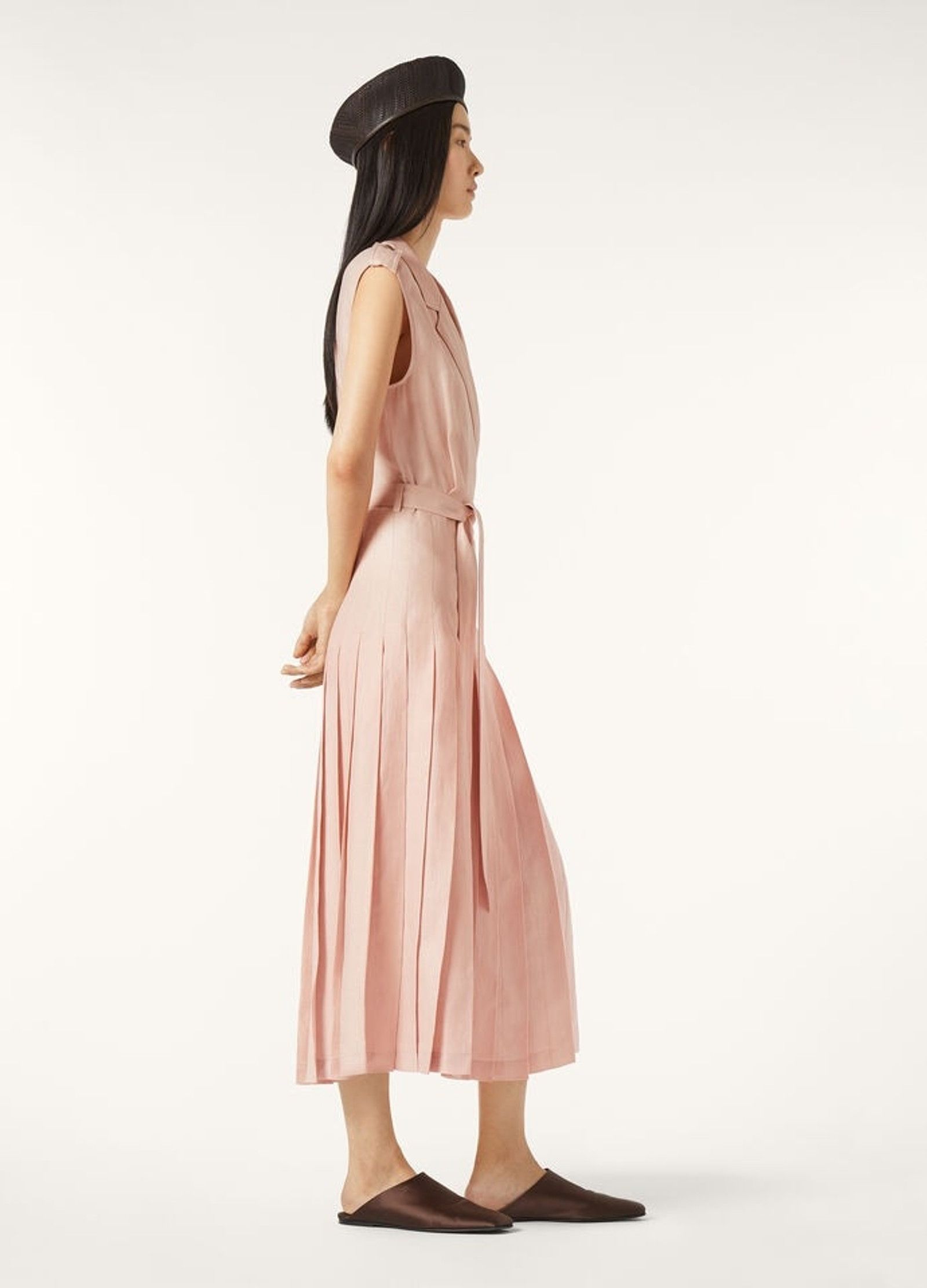 Loro Piana o1srvl11e0526 FAP0308 Bryce Midi Dress in Pink Size L / US 10 / IT 46 - 2 Thumbnail