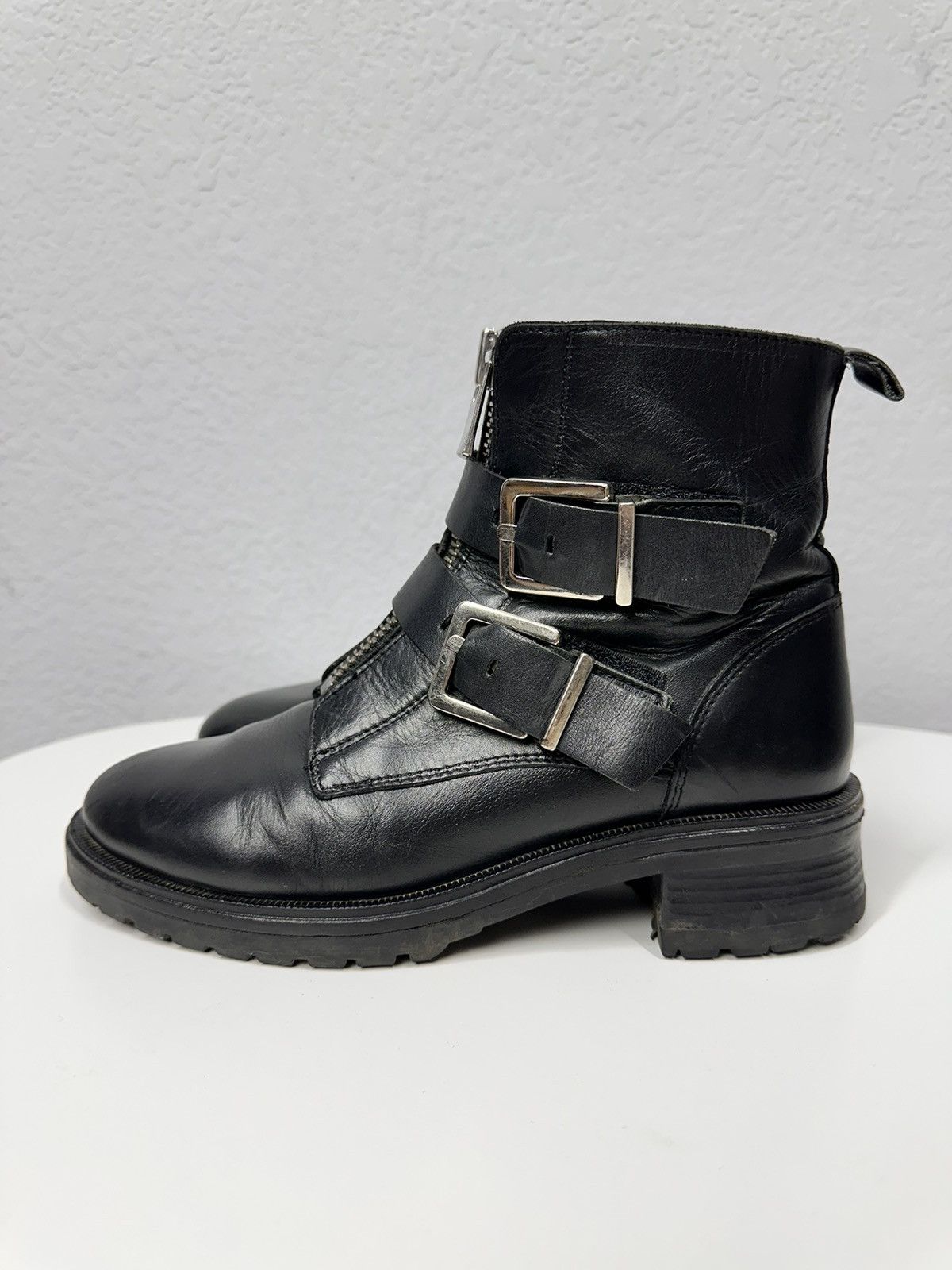 A.S.98 Metal Zip A.S. 98 Leather Boots Vintage High Rick Owen Style Size US 8 / IT 38 - 7 Thumbnail