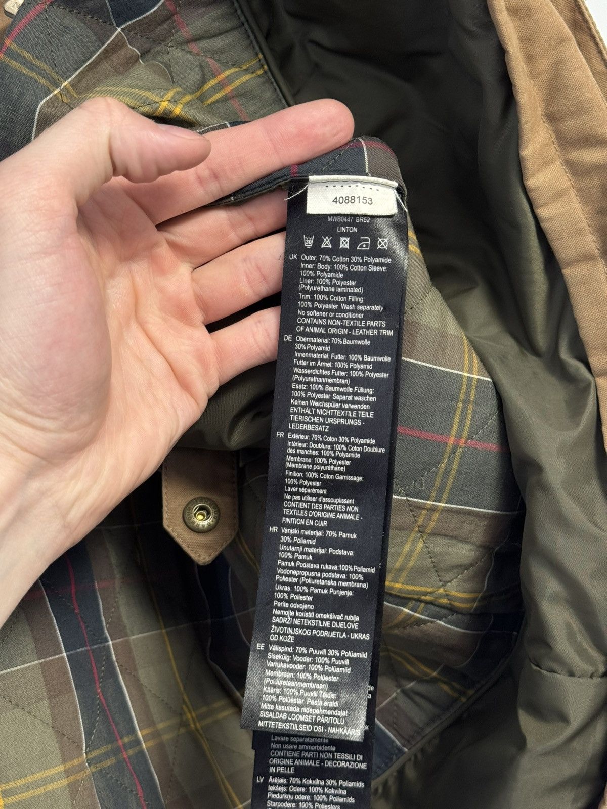 Barbour Barbour Linton Utility Field Jacket Brown Tartan Lined Size US L / EU 52-54 / 3 - 19 Thumbnail