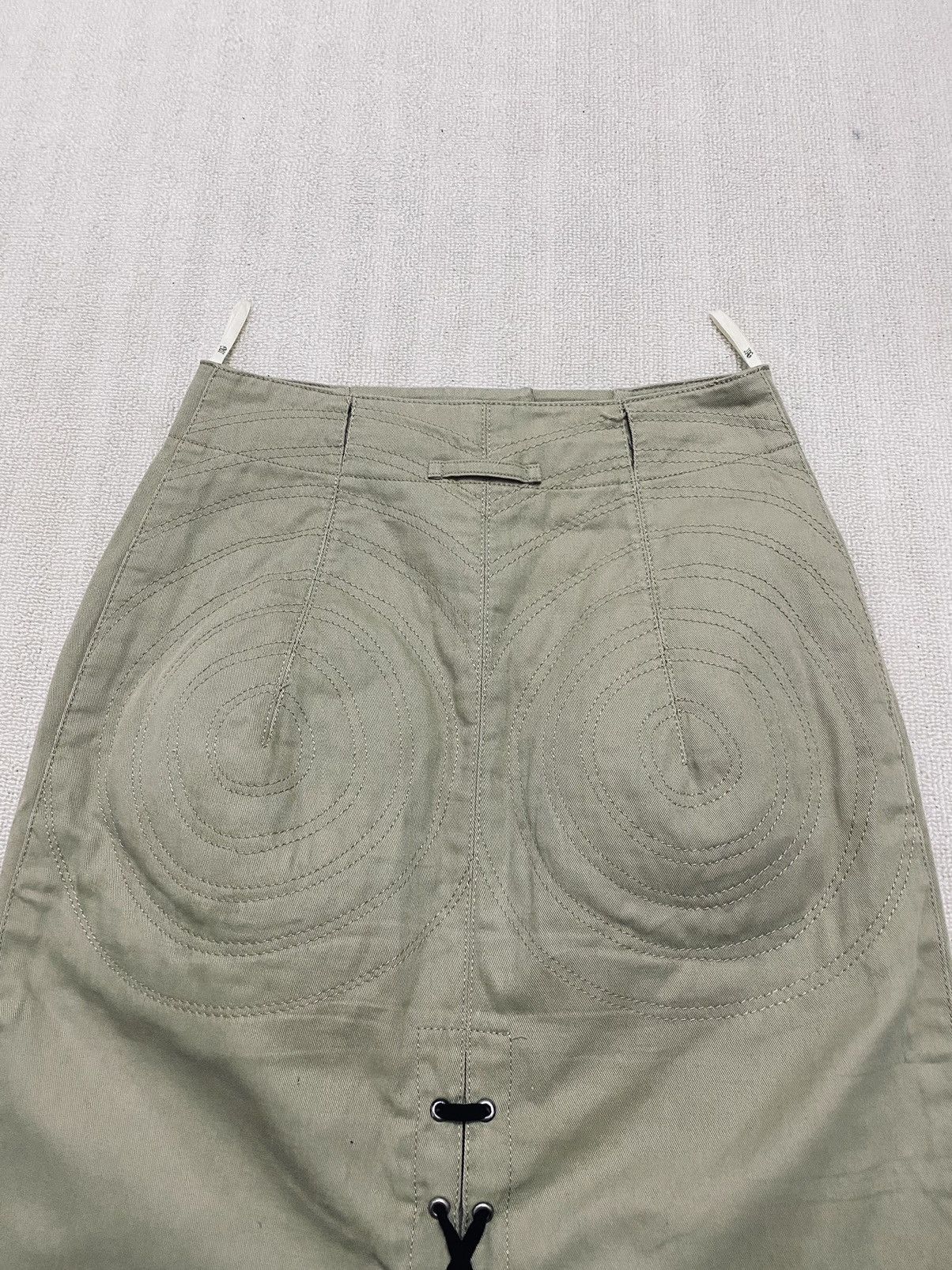 Jean Paul Gaultier JEAN PAUL GAULTIER dual zip circle stitch padded bum skirt Size 26" / US 2 / IT 38 - 4 Thumbnail