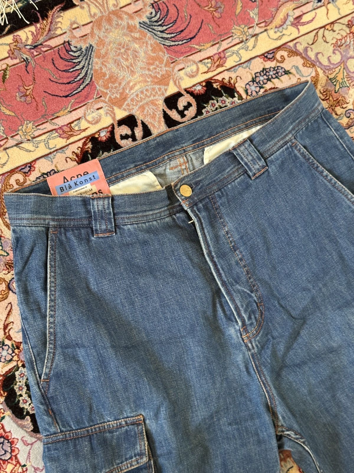Acne Studios Acne Studios Bla Konst Denim Cargo Pants Size US 33 - 5 Thumbnail