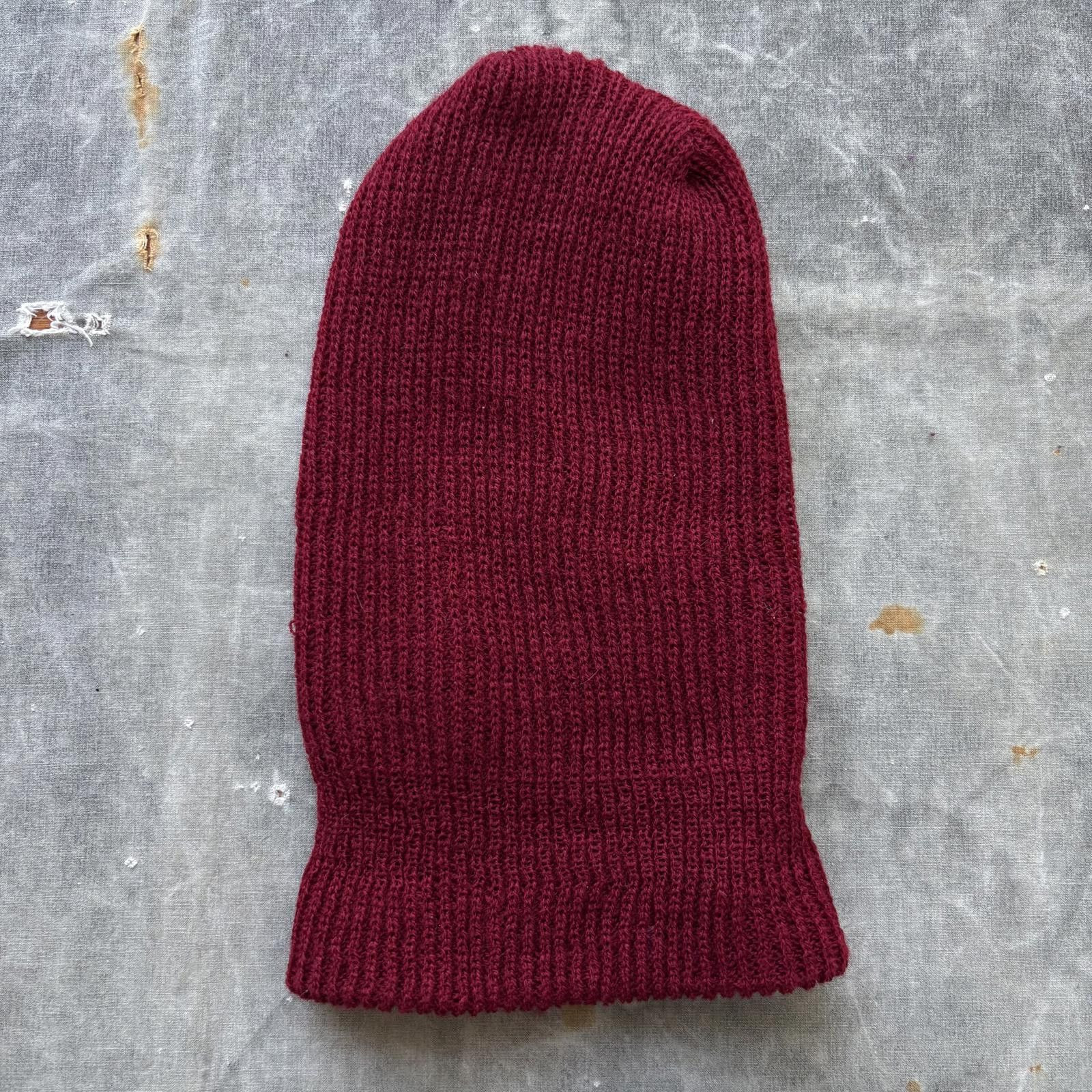 Vintage Vintage 80s 90s Maroon Burgundy Ski Mask Shiesty Balaclava Size ONE SIZE - 2 Thumbnail