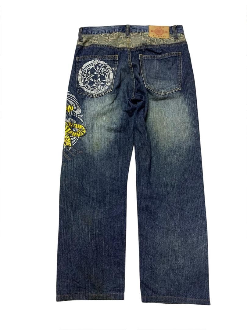 Hysteric Glamour Karakuri Tamashi Embroidered Tiger Japan Sukajan Denim Size US 35 - 2 Thumbnail