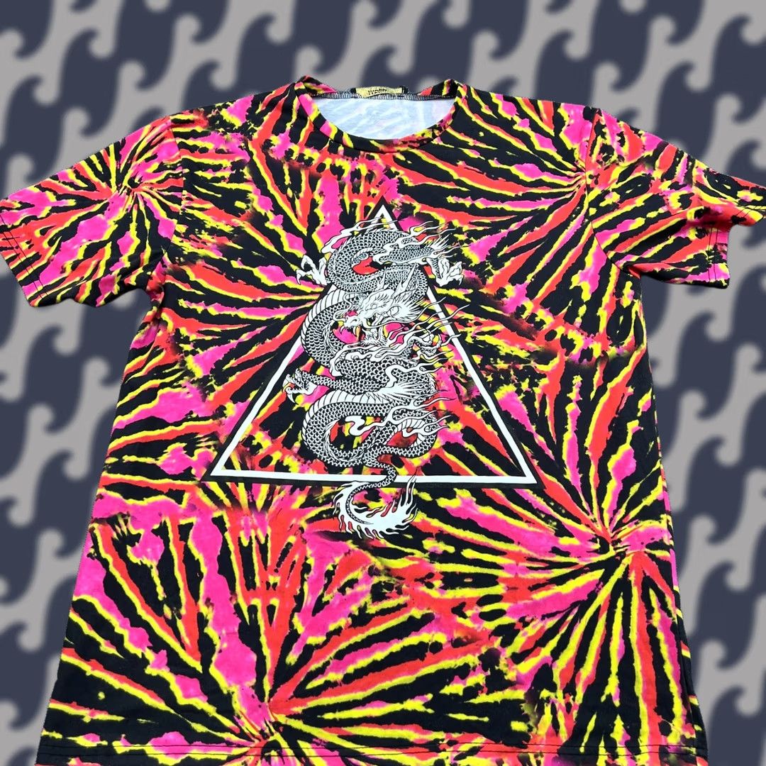 Jaded London Jaded London Mens T-Shirt Abstract Dragon Multicolor Short Sleeve Round Neck Medium Triangle Obscure Size US M / EU 48-50 / 2 - 1 Thumbnail