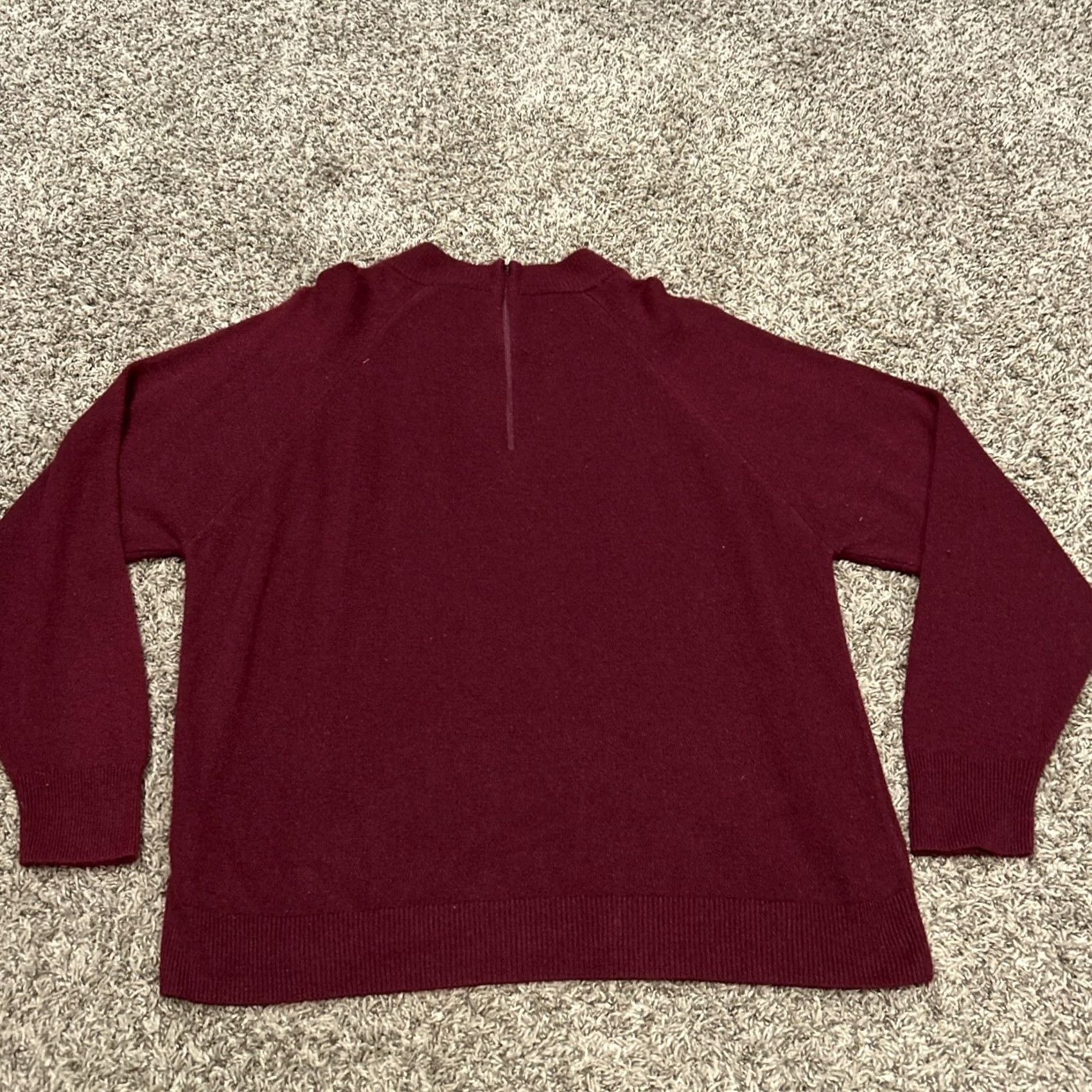 Vintage VINTAGE Ship N Shore Women’s XL Maroon Acrylic Sweater Pullover A45 Size XL / US 12-14 / IT 48-50 - 4 Thumbnail