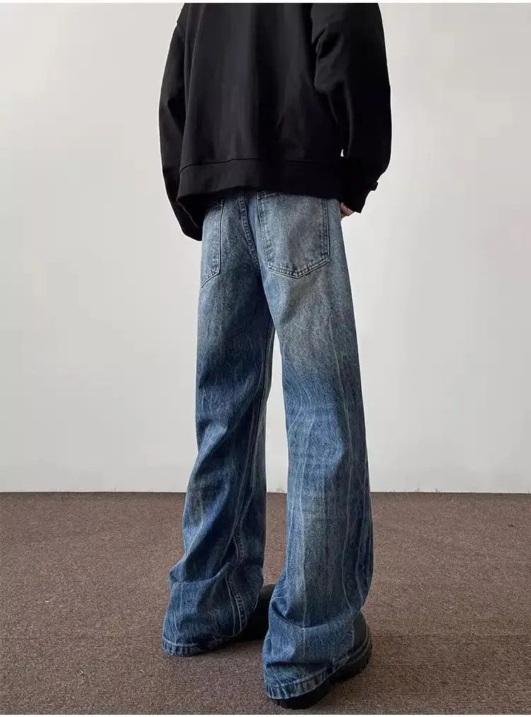 Japanese Brand Retro washed straight leg jeans Size US 32 / EU 48 - 6 Thumbnail