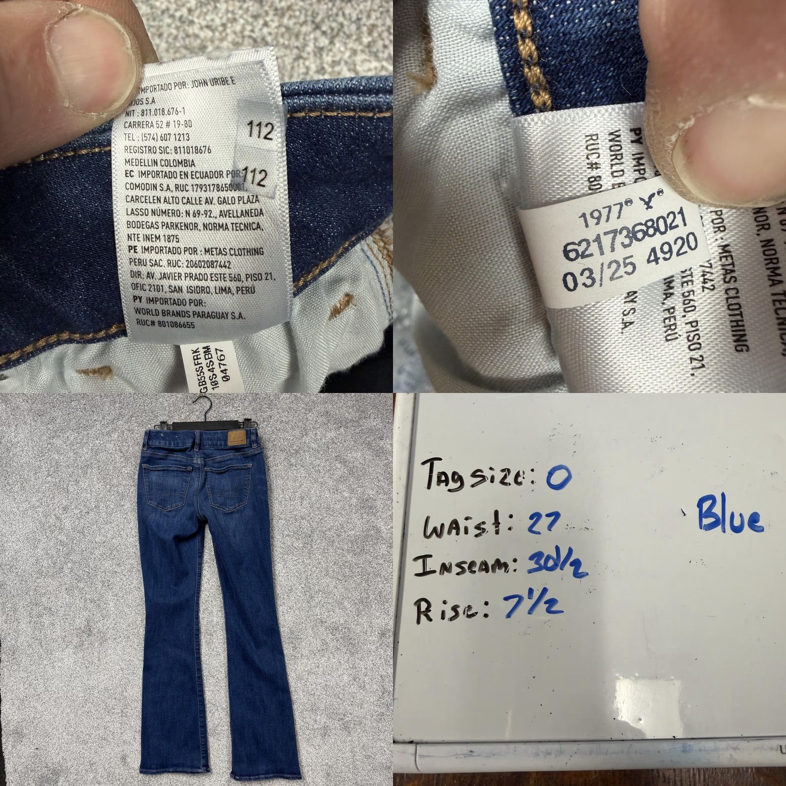 American Eagle Outfitters American Eagle Curvy Kick Boot Jeans Womens 0 Flared Retro Indie Sleaze Denim Size 25" / US 0 / IT 36 - 9 Thumbnail