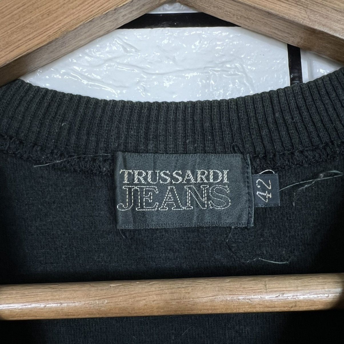 Trussardi 90's TRUSSARDI Embroidered Big Logo Sweatshirt #4014-C183 Size US M / EU 48-50 / 2 - 10 Thumbnail