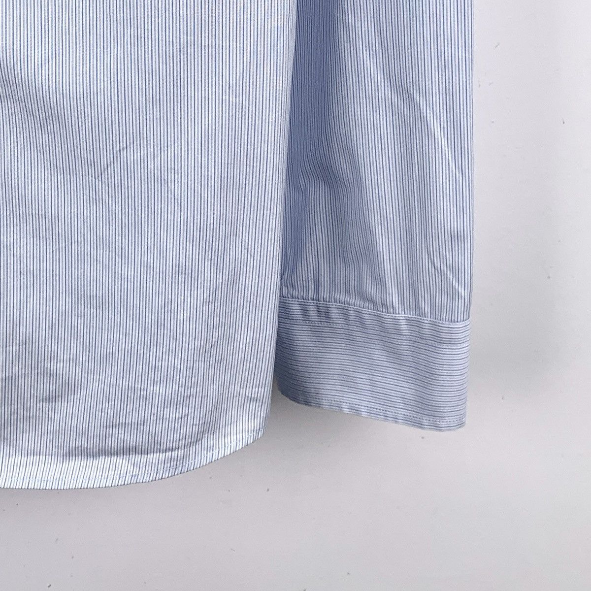 Gucci Gucci Striped Neck Embroidered Long Sleeve Shirt K26WX Size US L / EU 52-54 / 3 - 4 Thumbnail
