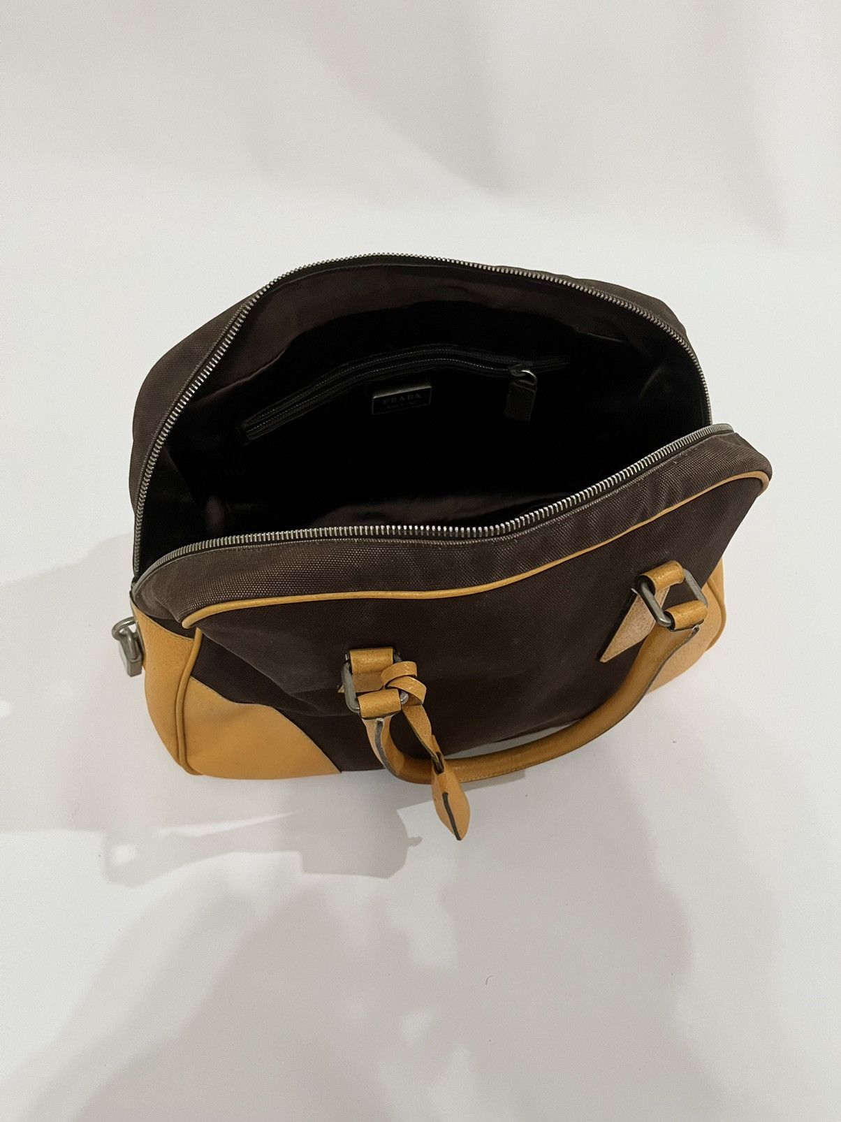 Prada Prada vintage Cinghiale Trimmed Canapa Bowler Bag Authentic Size ONE SIZE - 9 Thumbnail