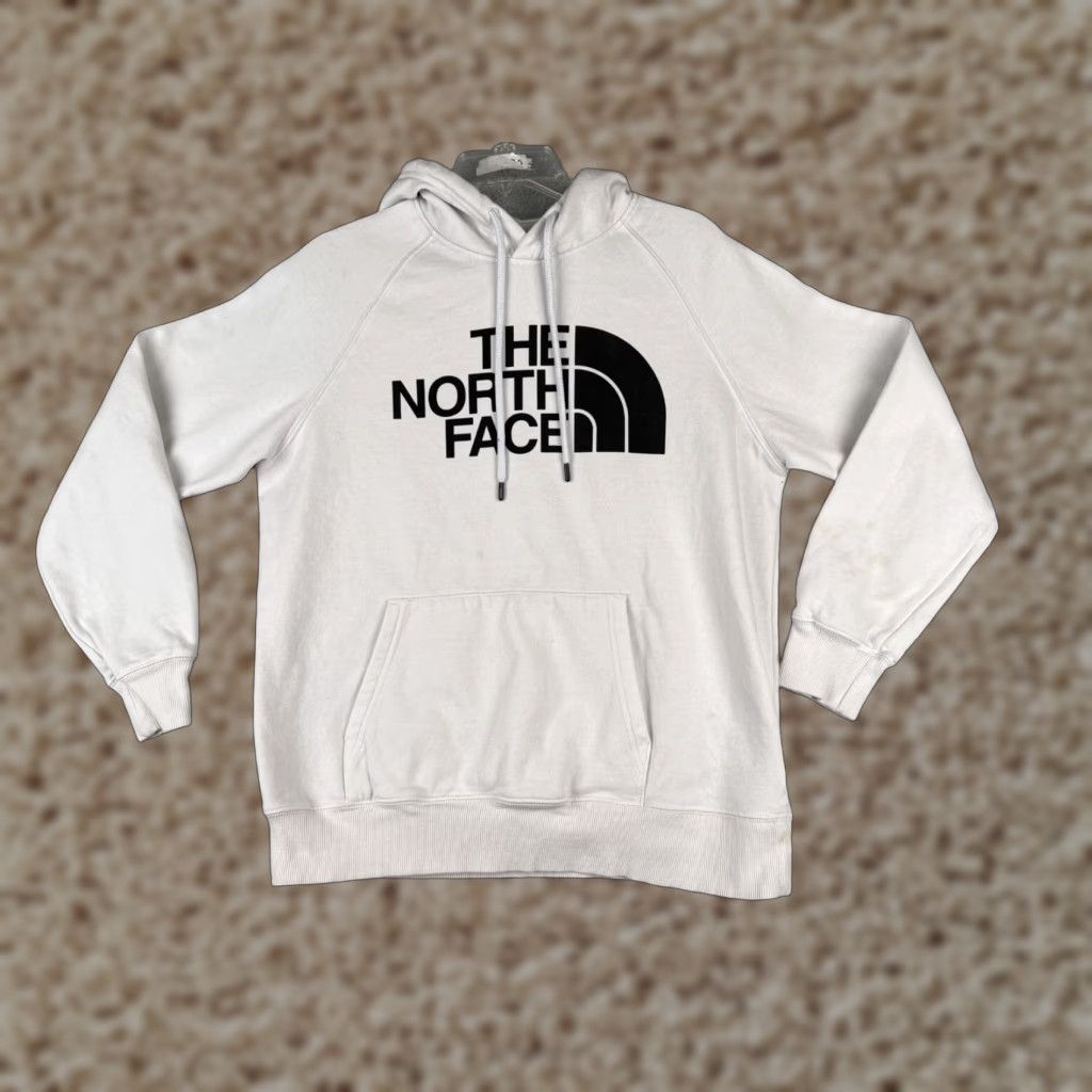 The North Face VINTAGE The North Face Hoodie Shirt Womens Medium White Pullover Pockets Logo Brand 90s Mens Womens Size M / US 6-8 / IT 42-44 - 1 Thumbnail