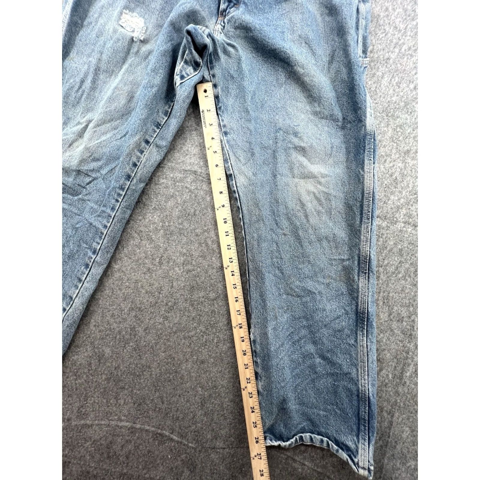 Wrangler Wrangler Flame Resistant FR Jeans Men's Relaxed Work 5-Pocket Denim 36x32 Blue Straight Zip Button Bagged (Regular) Diamon Logo Workwear Vintage? No Size US 36 / EU 52 - 2 Thumbnail