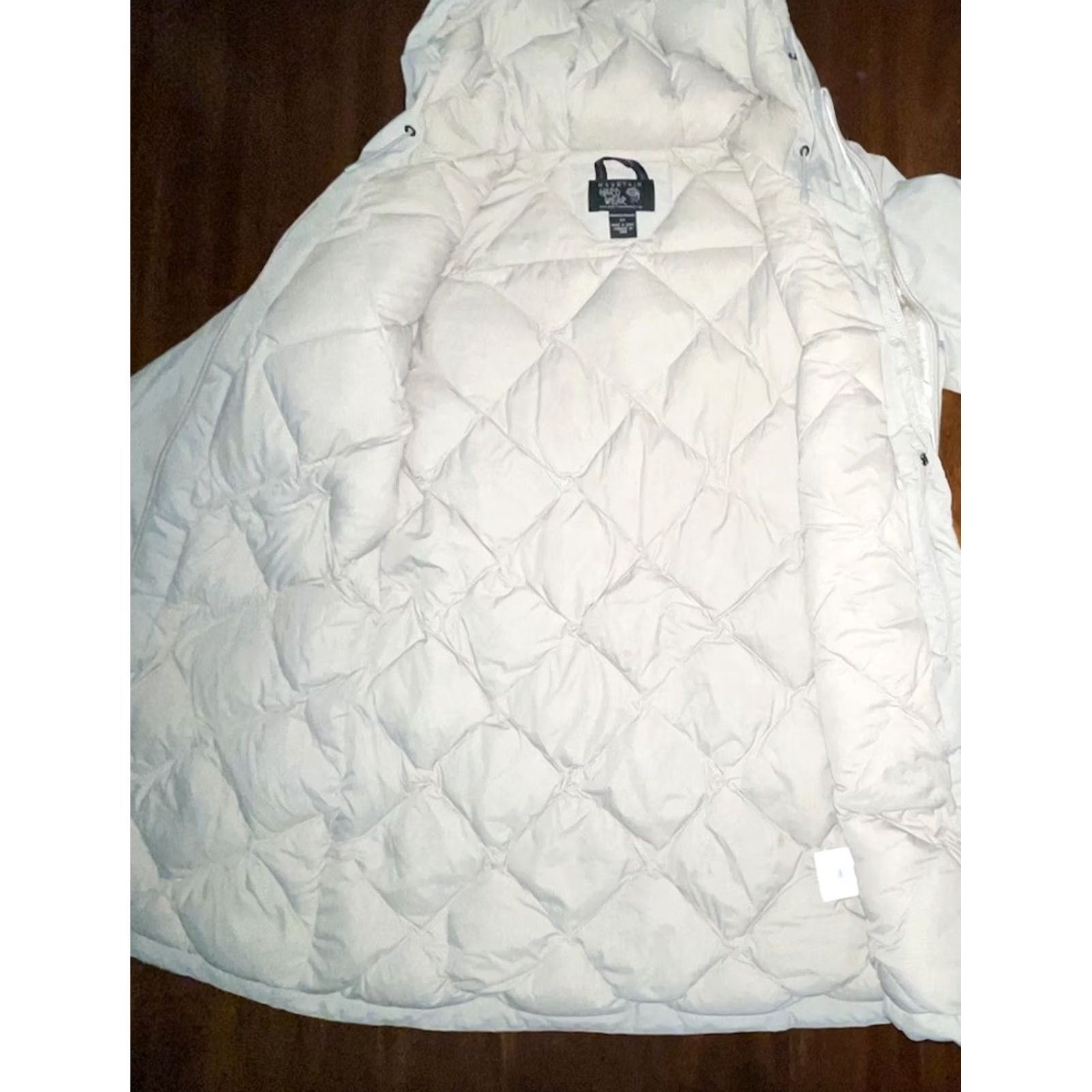 Mountain Hardwear Mountain Hard Wear Women’s Puffer Parka Jacket Long Hooded Beigy 80% Down 20% Feather Regular S Coat Size S / US 4 / IT 40 - 6 Thumbnail