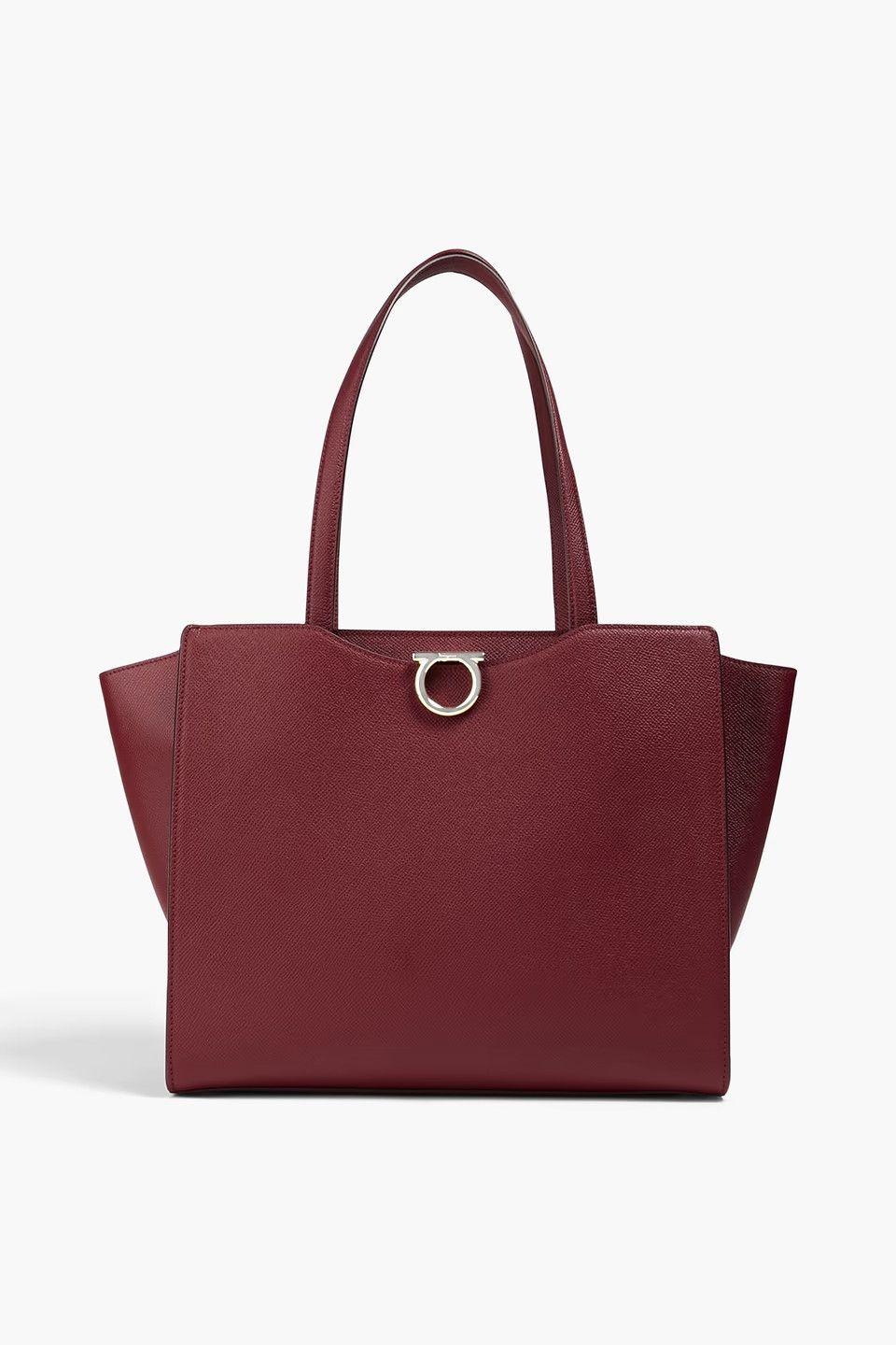 Salvatore Ferragamo o1s1rm0924 Size: OS / Gemini Leather Tote Bag in Burgundy Size ONE SIZE - 1 Thumbnail