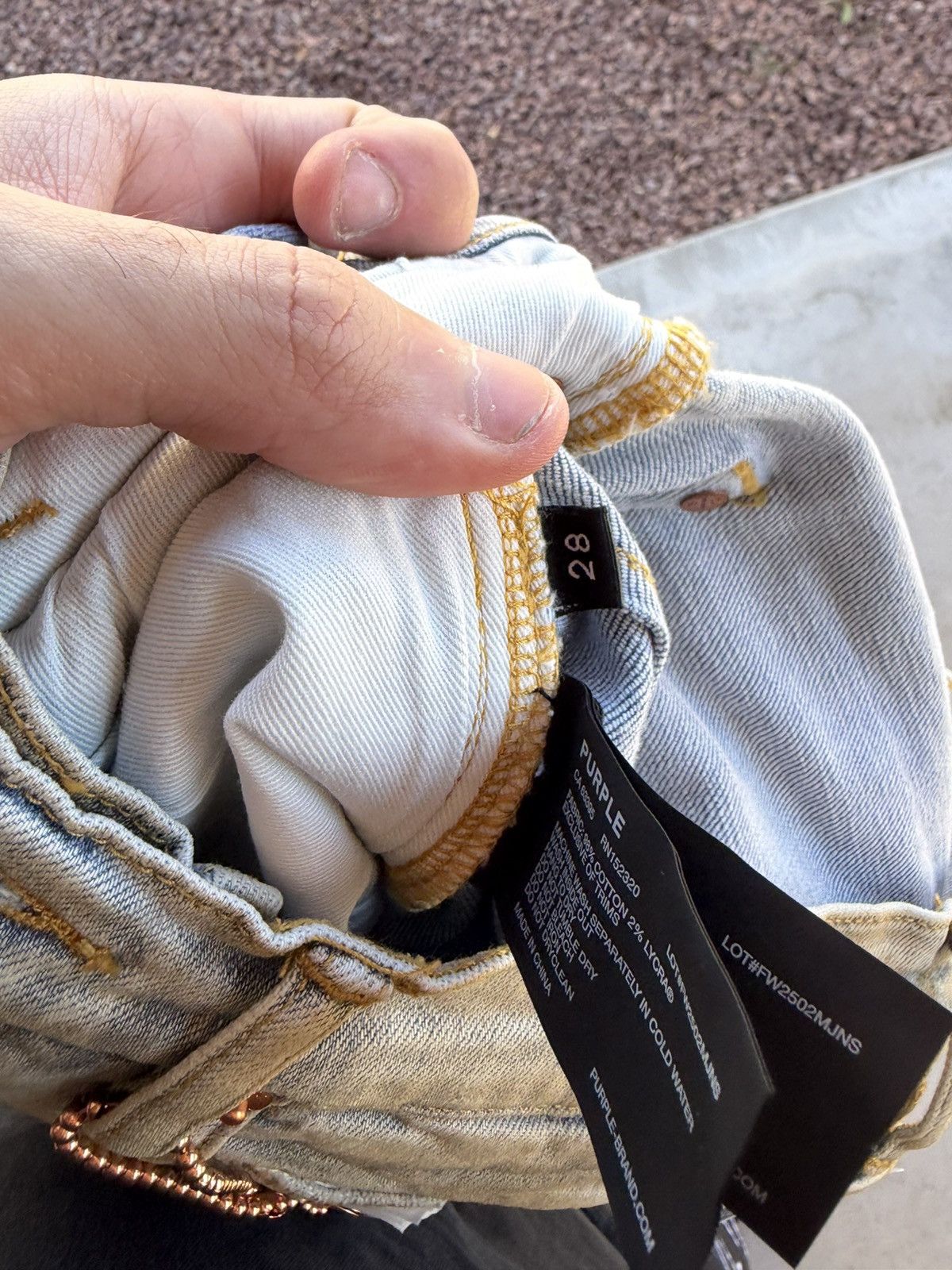Purple Brand Purple Brand P001 Superlight Oil Repair Jeans Light 28 Waist Size US 28 / EU 44 - 10 Thumbnail