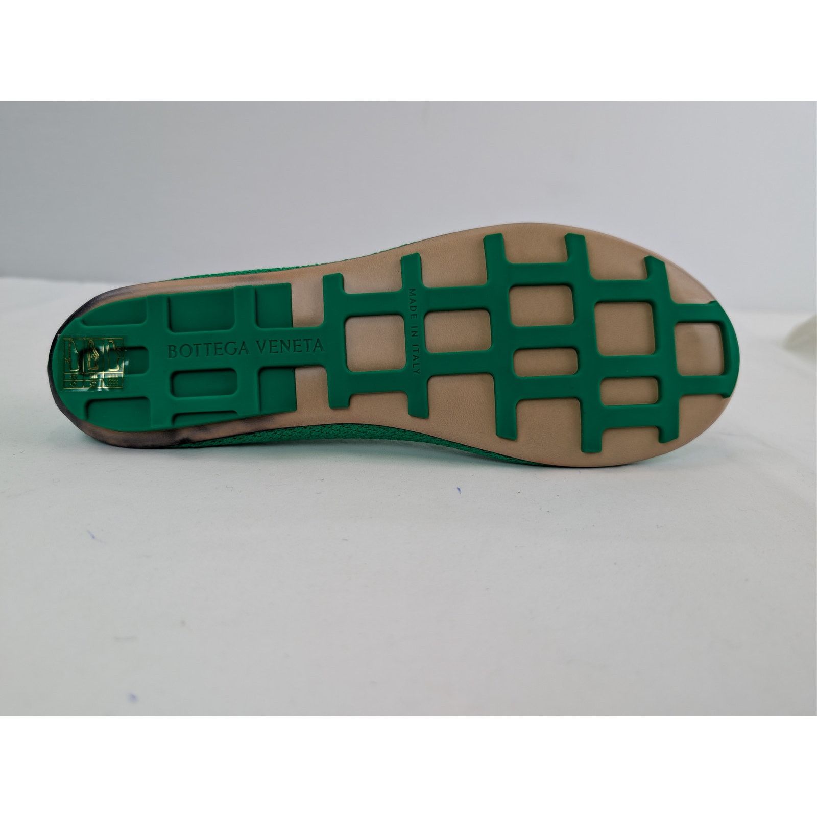Bottega Veneta o1rshd1 Tech Knit Stretch Lattice Slippers in Green Size US 8 / EU 41 - 13 Thumbnail