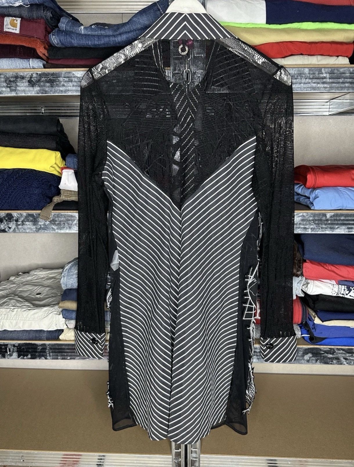 Other Save The Queen Women's Avantgard Y2K Ghotic Dress Shirt Size M / US 6-8 / IT 42-44 - 2 Thumbnail