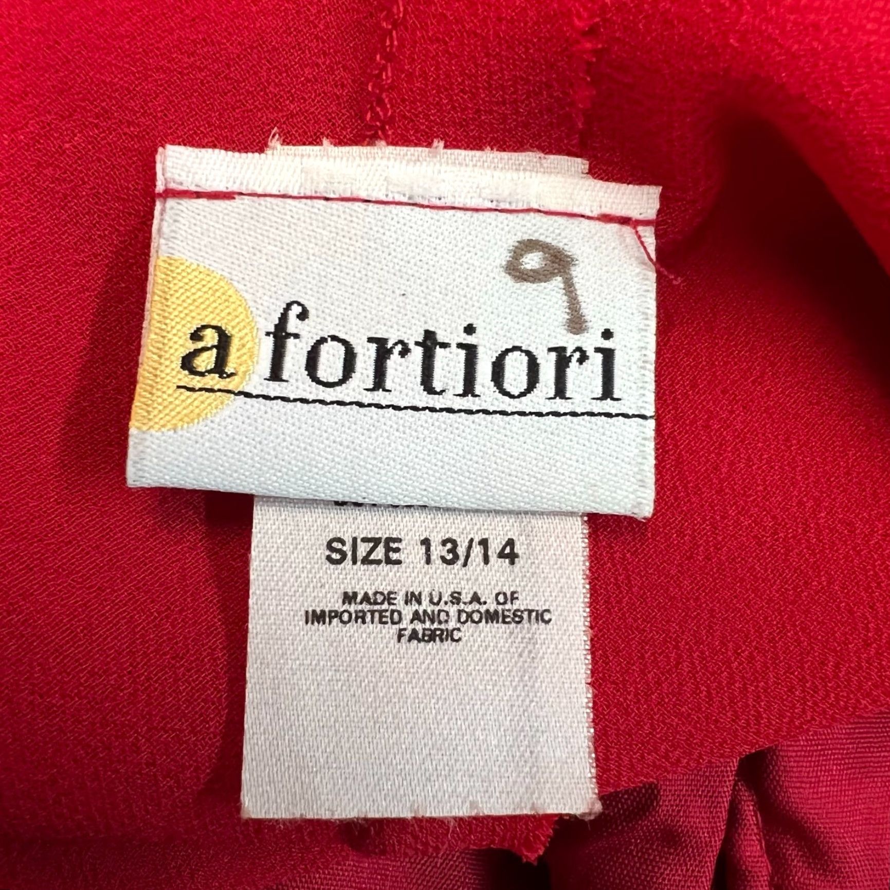 Vintage a fortiori Womens Asymmetric Slip Sequin Red Dress Size 13/14 Size XL / US 12-14 / IT 48-50 - 5 Thumbnail