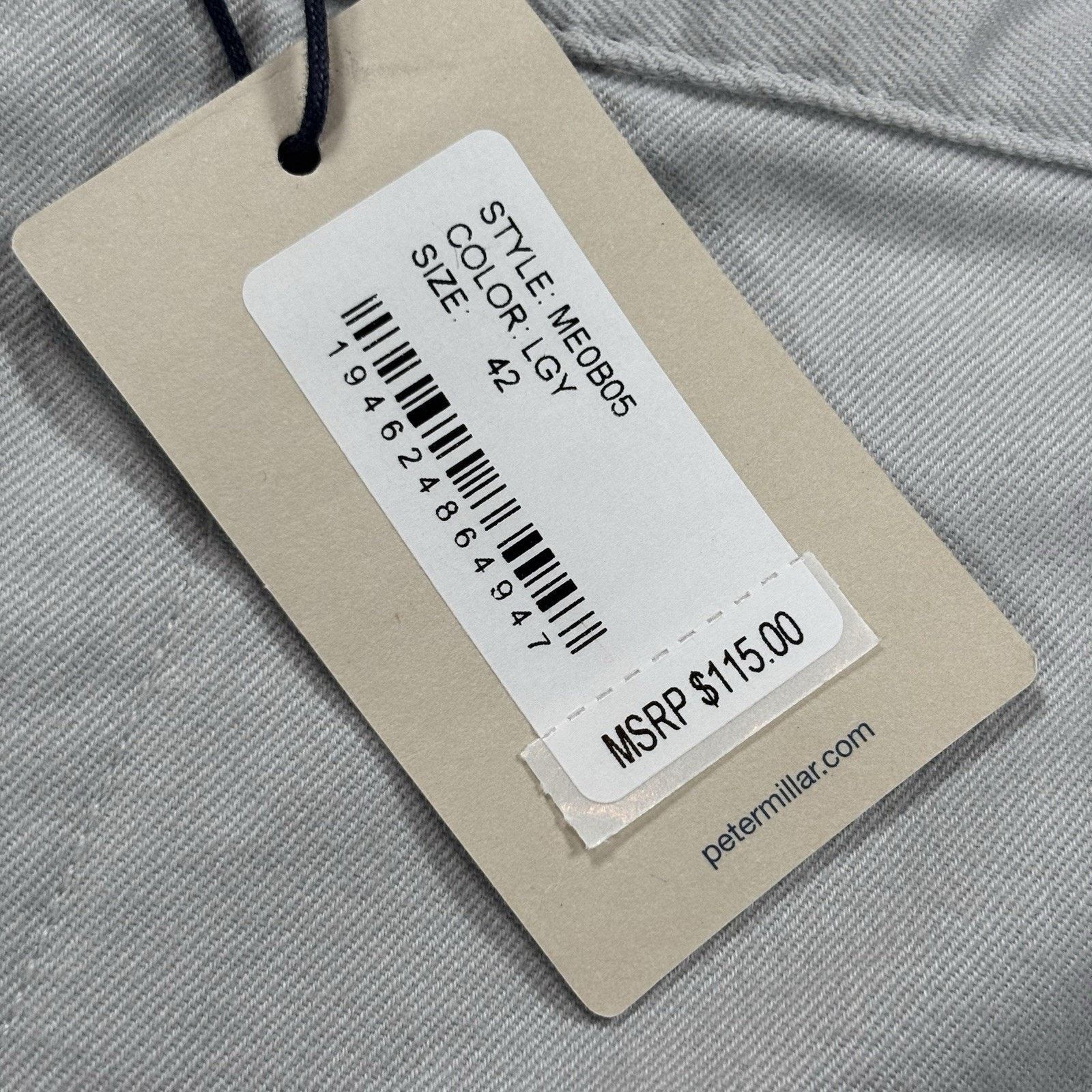 Peter Millar Peter Millar Crown Chino Shorts Men's 42 Grey ME0B05 NWT Size US 42 / EU 58 - 5 Thumbnail