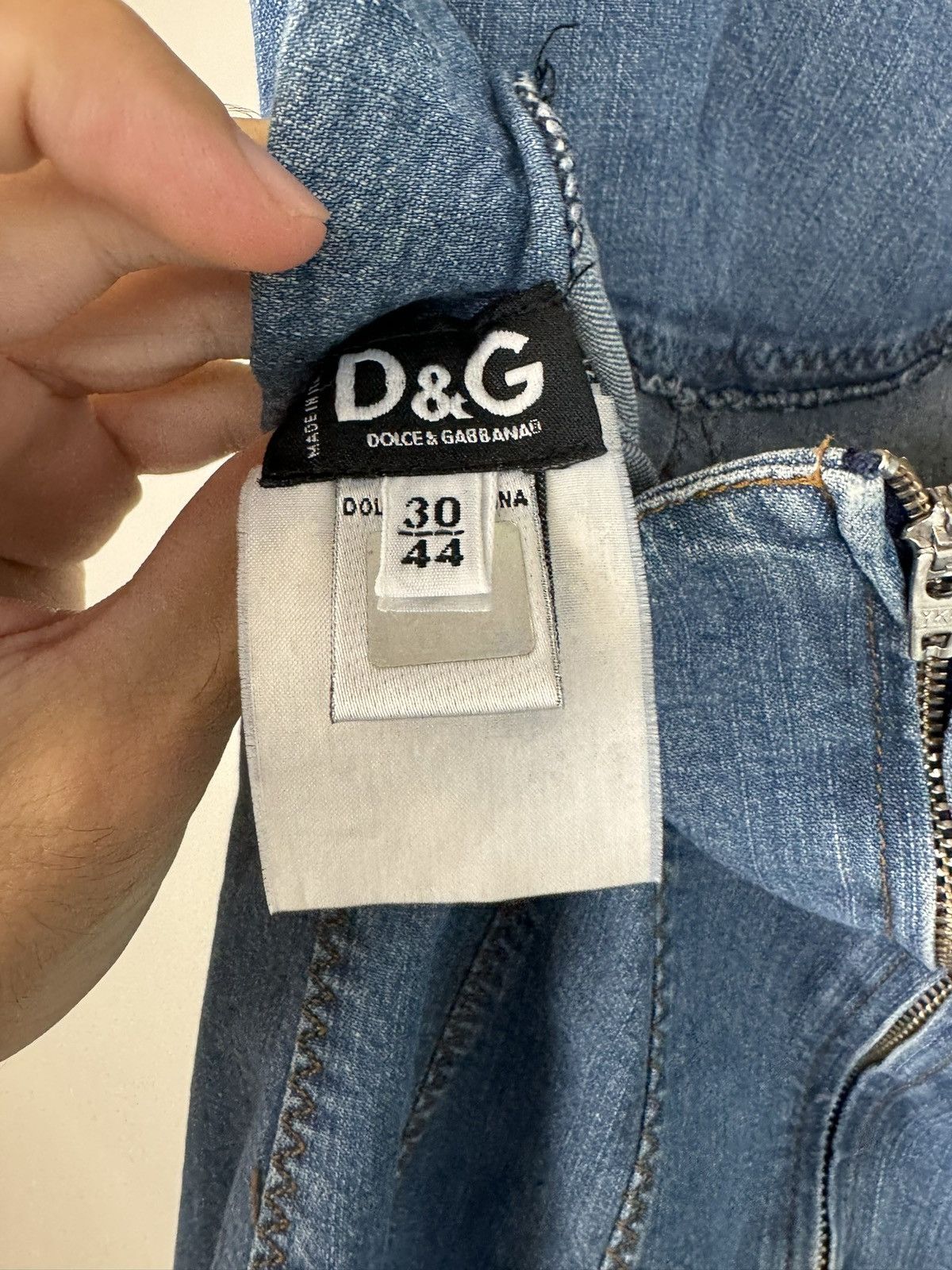 Dolce & Gabbana 2000s Dolce & Gabbana D&G denim midi dress Size L / US 10 / IT 46 - 4 Thumbnail