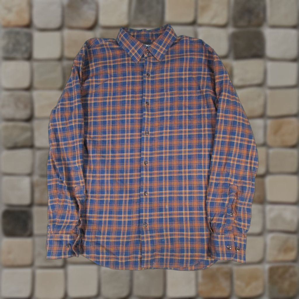Bonobos Bonobos Flannel Shirt Mens Large Blue Cotton Button-Up Slim Size US L / EU 52-54 / 3 - 1 Thumbnail