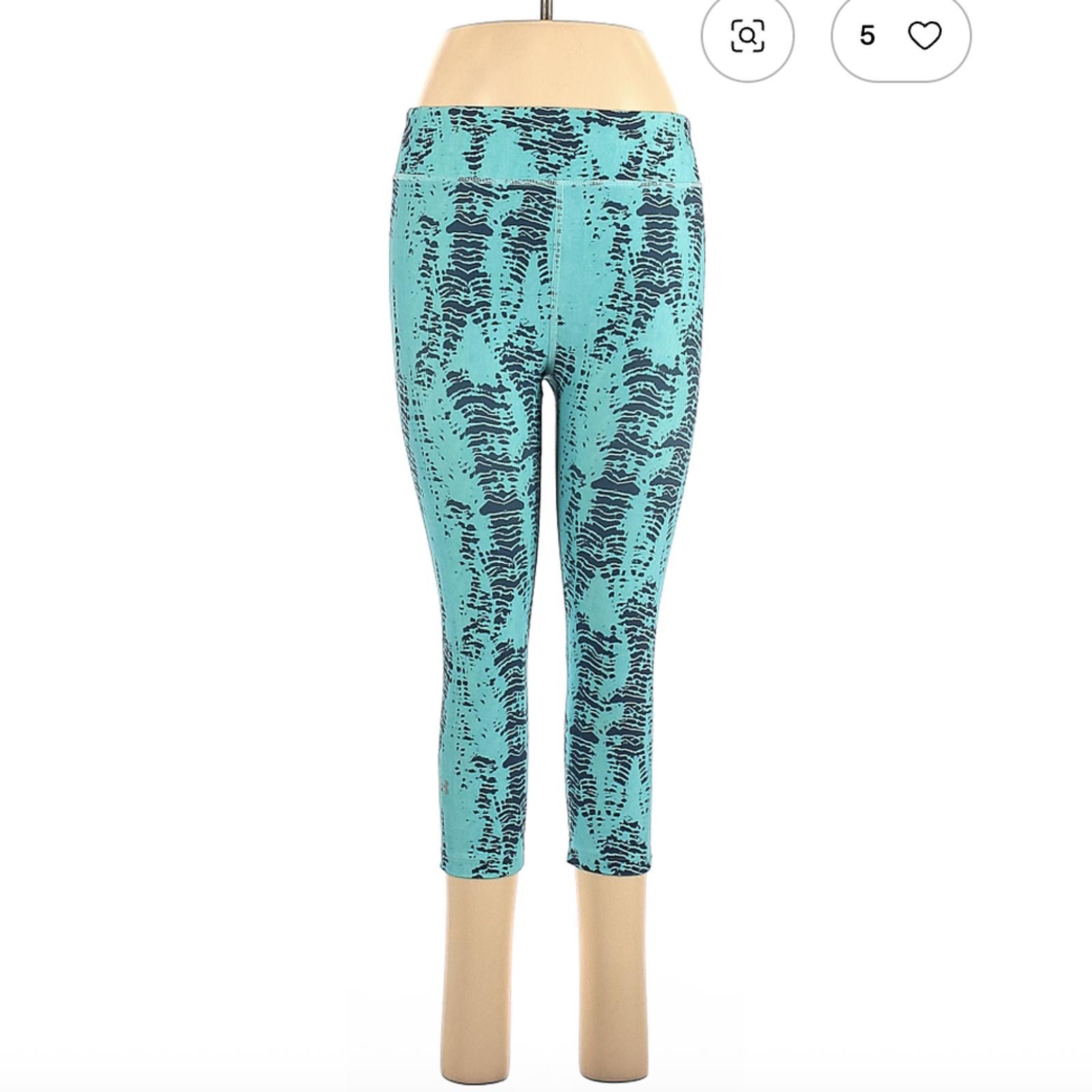 Under Armour Under Armour Women's Blue Patterned Activewear Pants Size M Size ONE SIZE - 1 Thumbnail