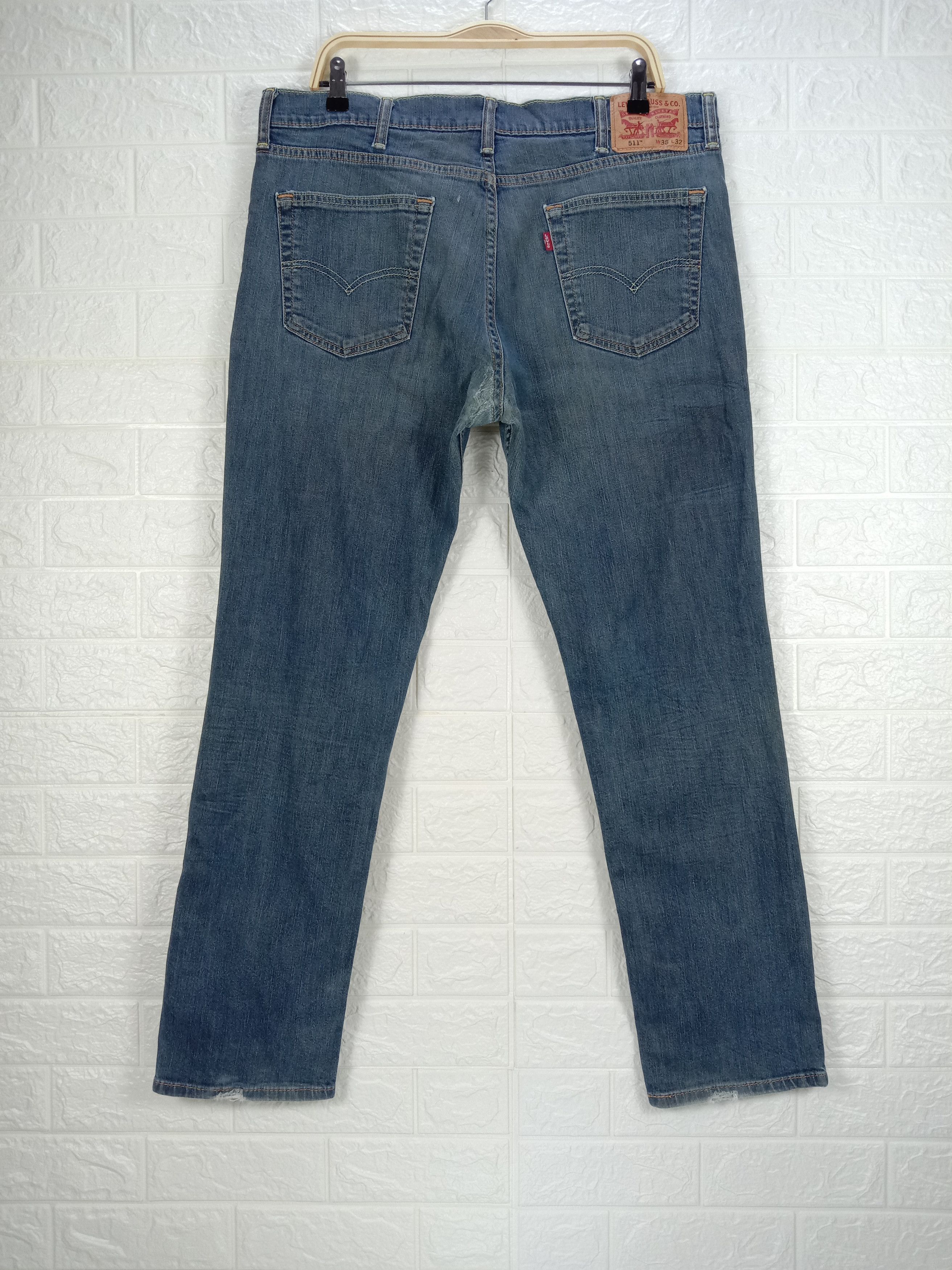 Levi's Vintage Levi's 511 Jeans Slim Fit Distressed Denim Size US 38 / EU 54 - 5 Thumbnail